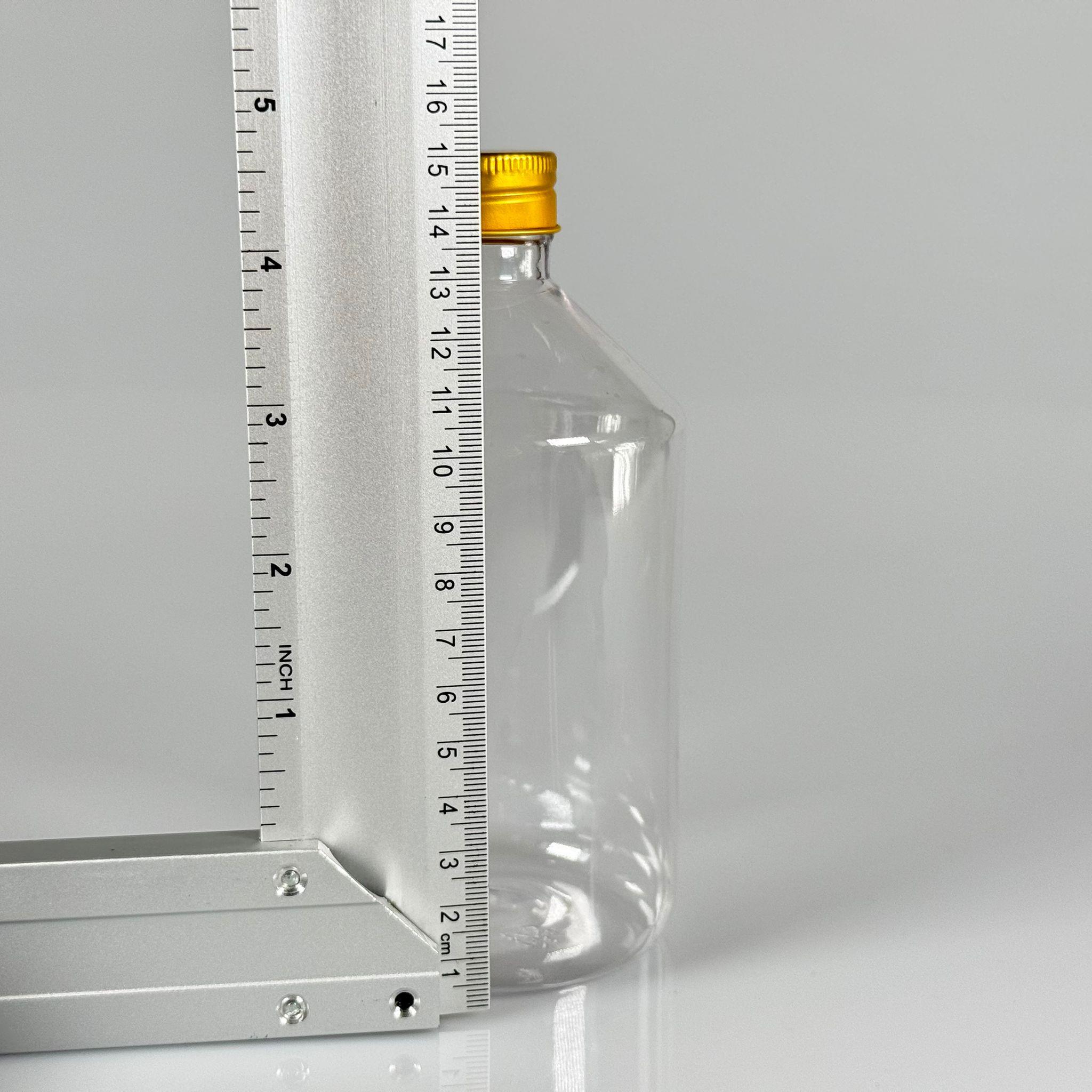 500 CC KÜT BOYUNLU ŞEFFAF PET ŞİŞE - GOLD METAL ALÜMİNYUM KAPAKLI - 500 ML KALIN (30 gr) PET ŞİŞE