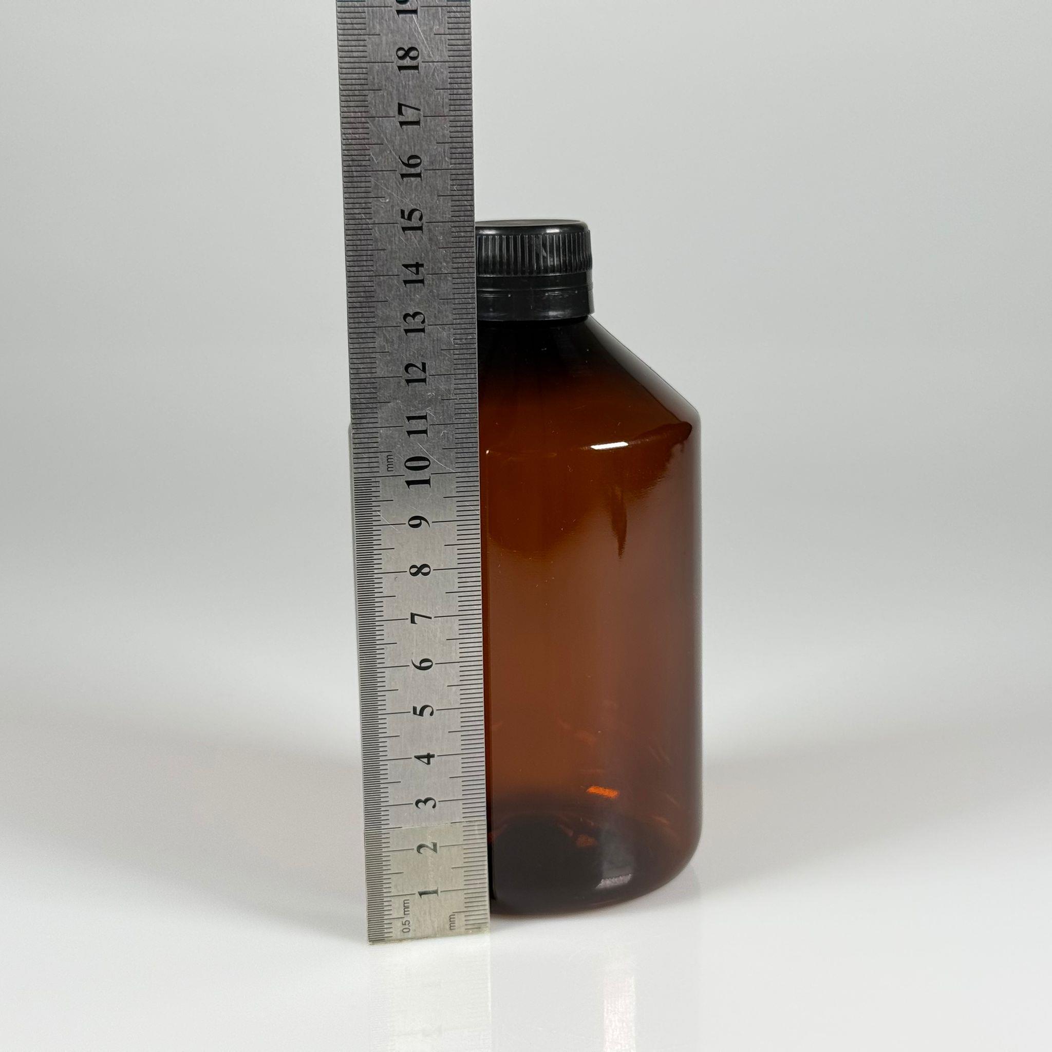 500 CC AMBER SERT PLASTİK ŞİŞE - SİYAH KİLİTLİ KAPAKLI  - 500 ML KAHVERENGİ PET ŞİŞE