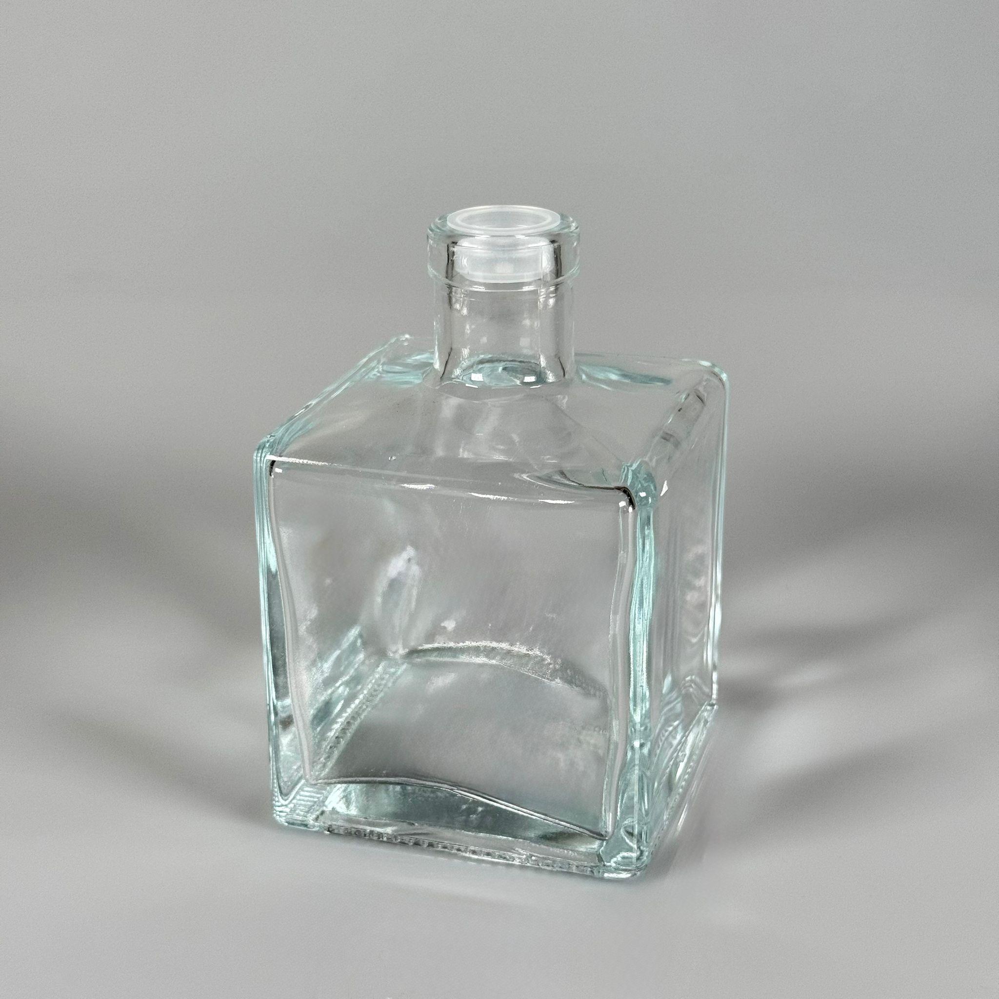 500 CC LÜX CAM ŞİŞE - KARE - 500 ML BÜYÜK BOY DİFFUSER ŞİŞE + PLASTİK TIPA