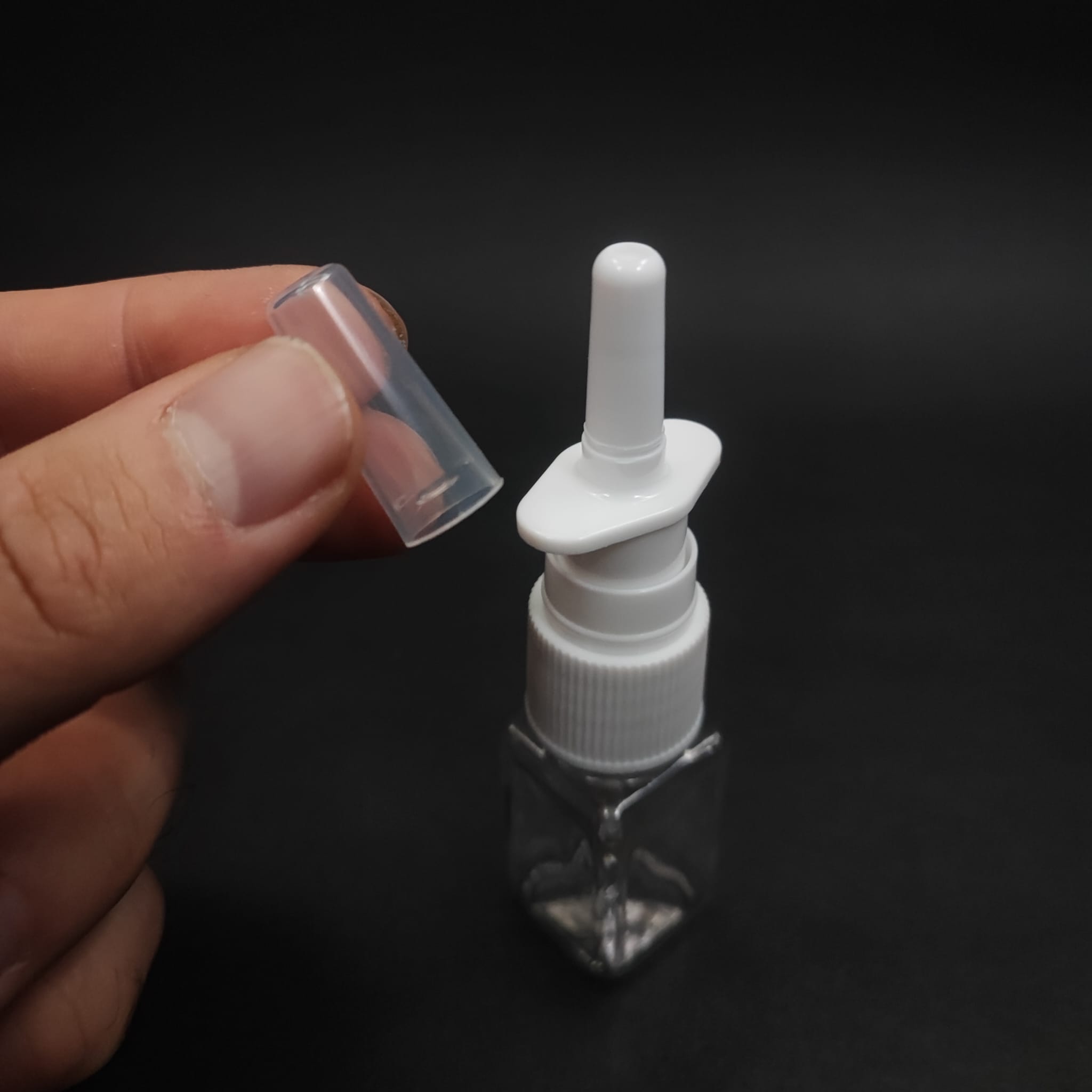 10 CC ŞEFFAF KARE PET ŞİŞE - NAZAL BURUN SPREYLİ 10 ML PLASTİK ŞİŞE