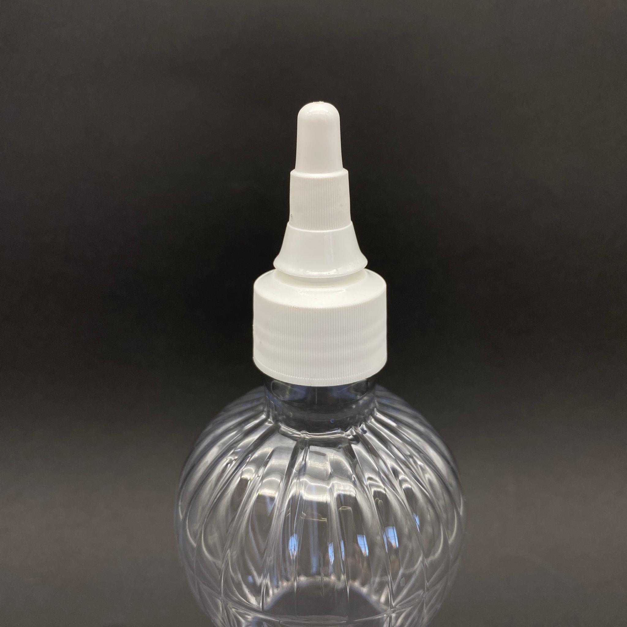 300 CC PIRLANTA MODEL PET ŞİŞE - BEYAZ ASANSÖR KAPAKLI - 300 ML AKITICILI PLASTİK ŞİŞE