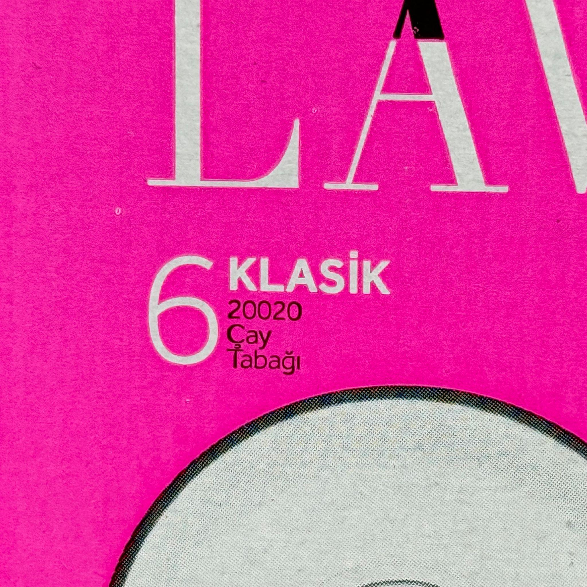 CAM ÇAY TABAK - LAV 20020 KODLU ÇAY TABAĞI - 6 LI PAKET  -  ÇAY TABAK