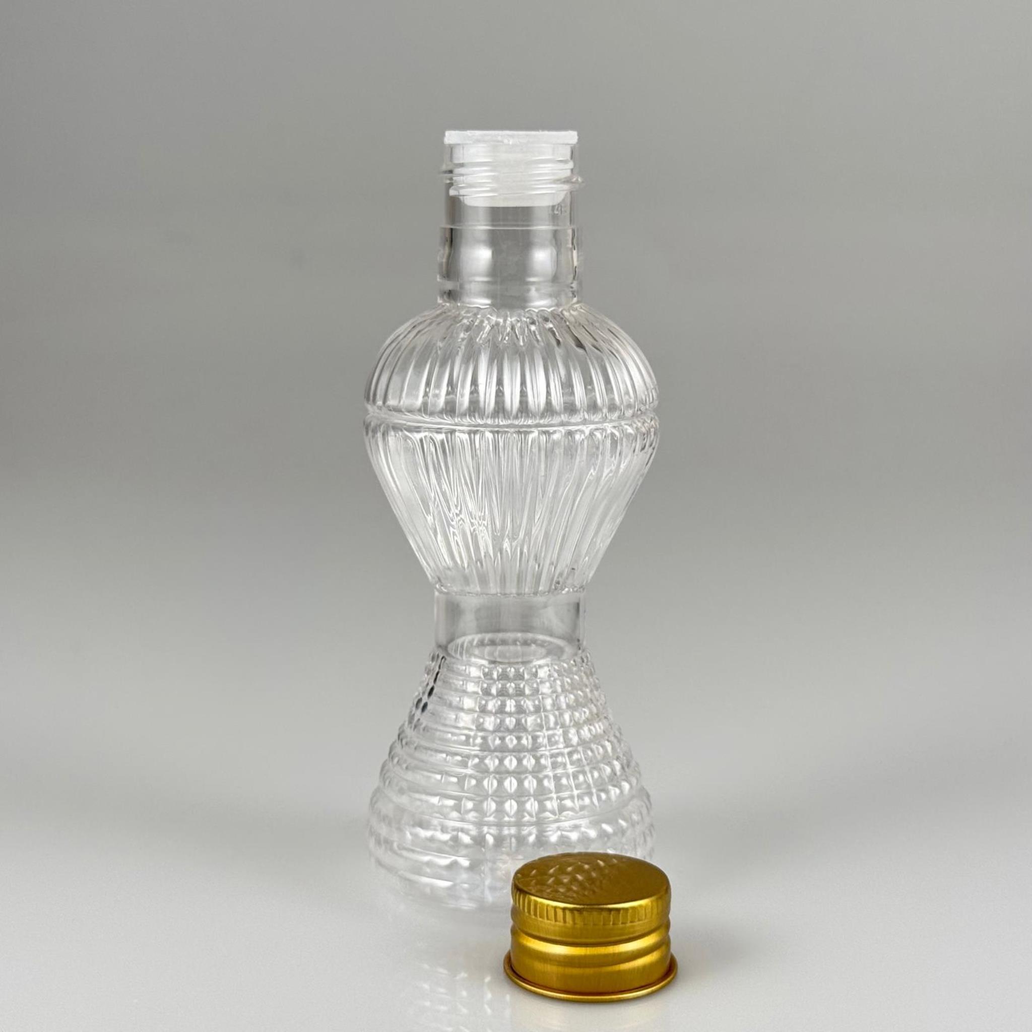 100 CC PIRLANTA CAMPET ŞİŞE (24 AĞIZ) + KÖPÜK CONTALI GOLD METAL ALÜMİNYUM KAPAK + KOLONYA TIPALI TAKIM - 100 ML KAPAKLI CAMPET PLASTİK ŞİŞELER