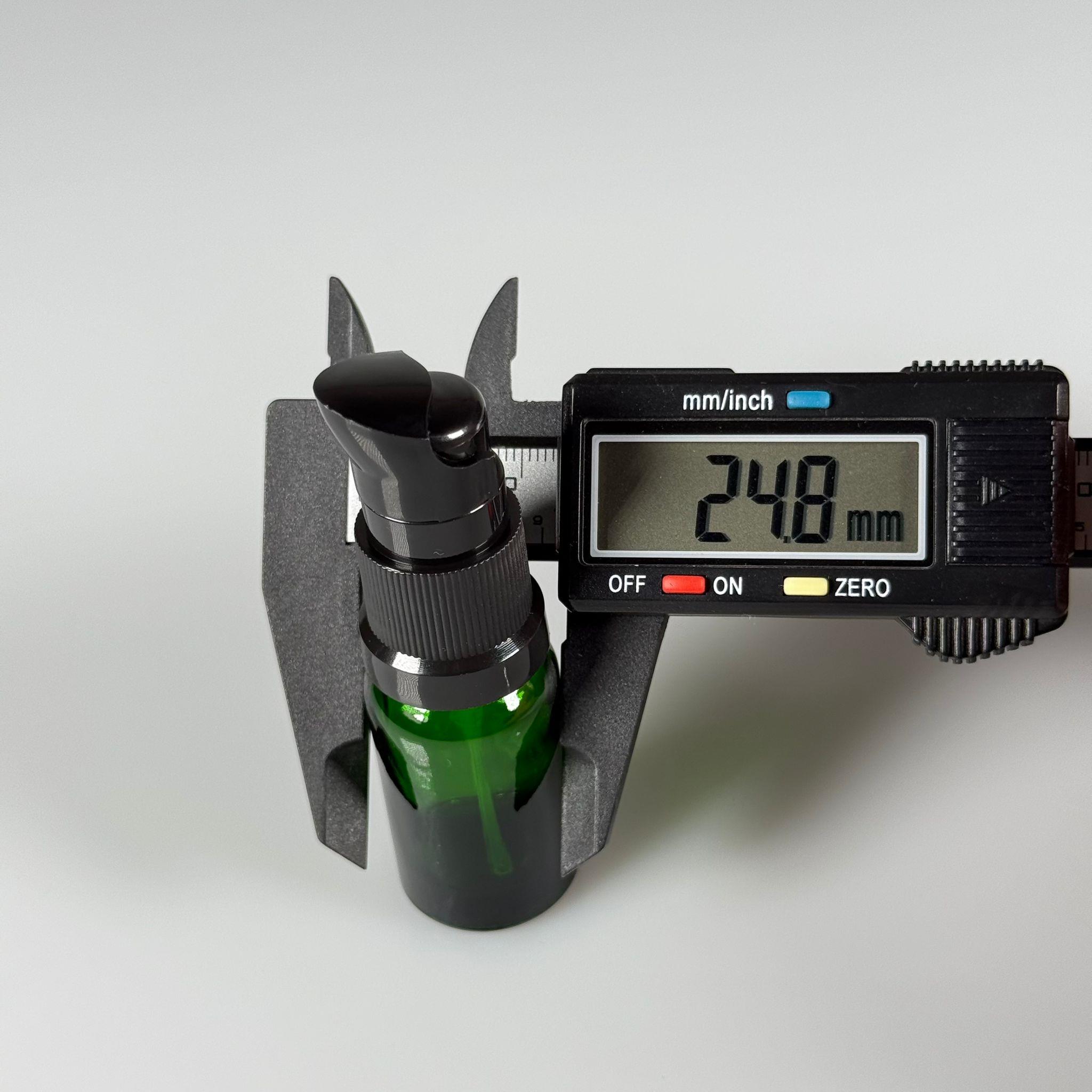 10 CC YEŞİL CAM ŞİŞE - SIZDIRMAZ ETEKLİ SİYAH LOSYON POMPALI TAKIM - 10 ML LOSYON ŞİŞESİ - YAĞ, KREM GİBİ YOĞUN KIVAMLI SIVILAR İÇİN CAM AMBALAJ