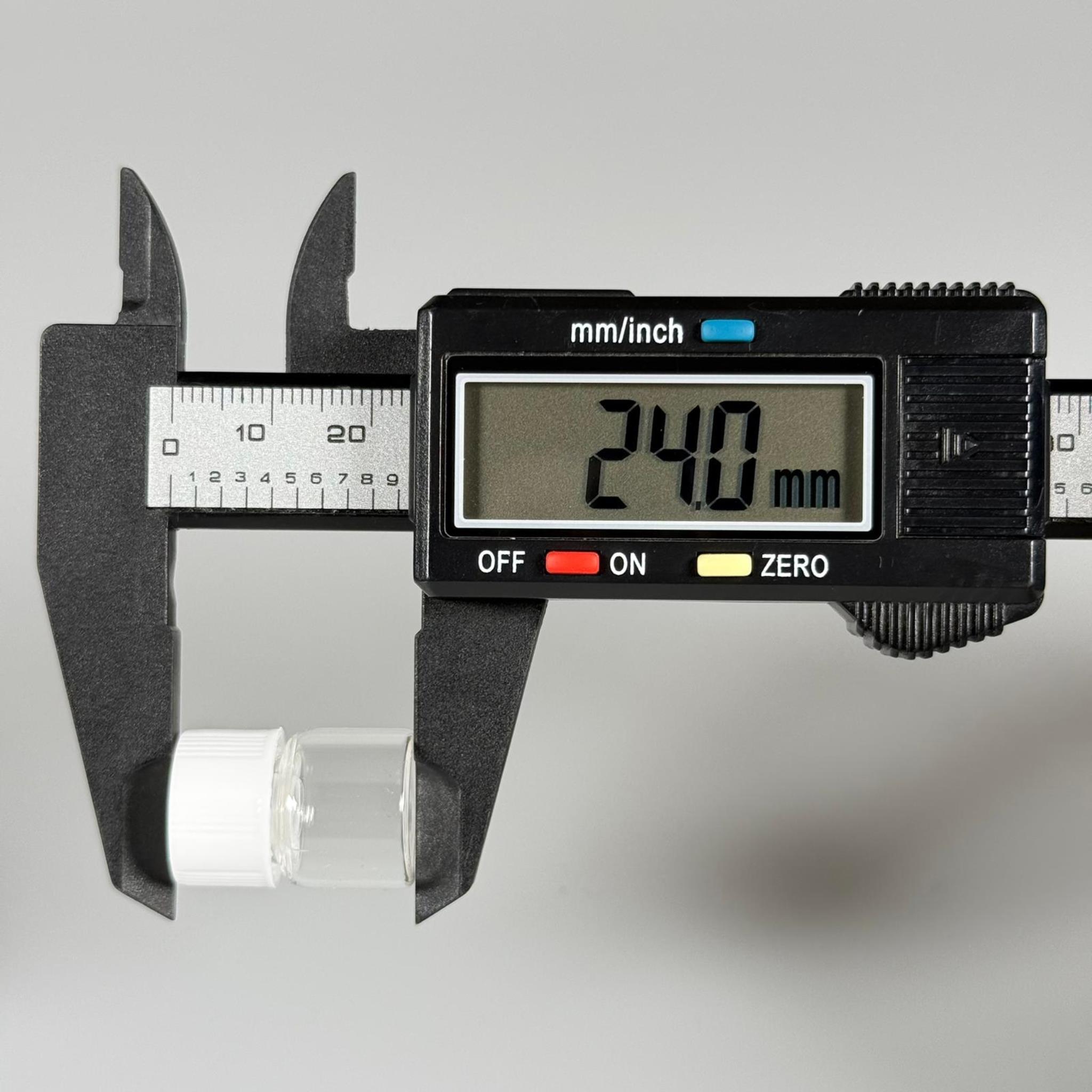 1 CC ŞEFFAF İNCE CAM ŞİŞE - BEYAZ KAPAKLI + İÇTEN DAMLALIKLI - 1 ML CAM ŞİŞE