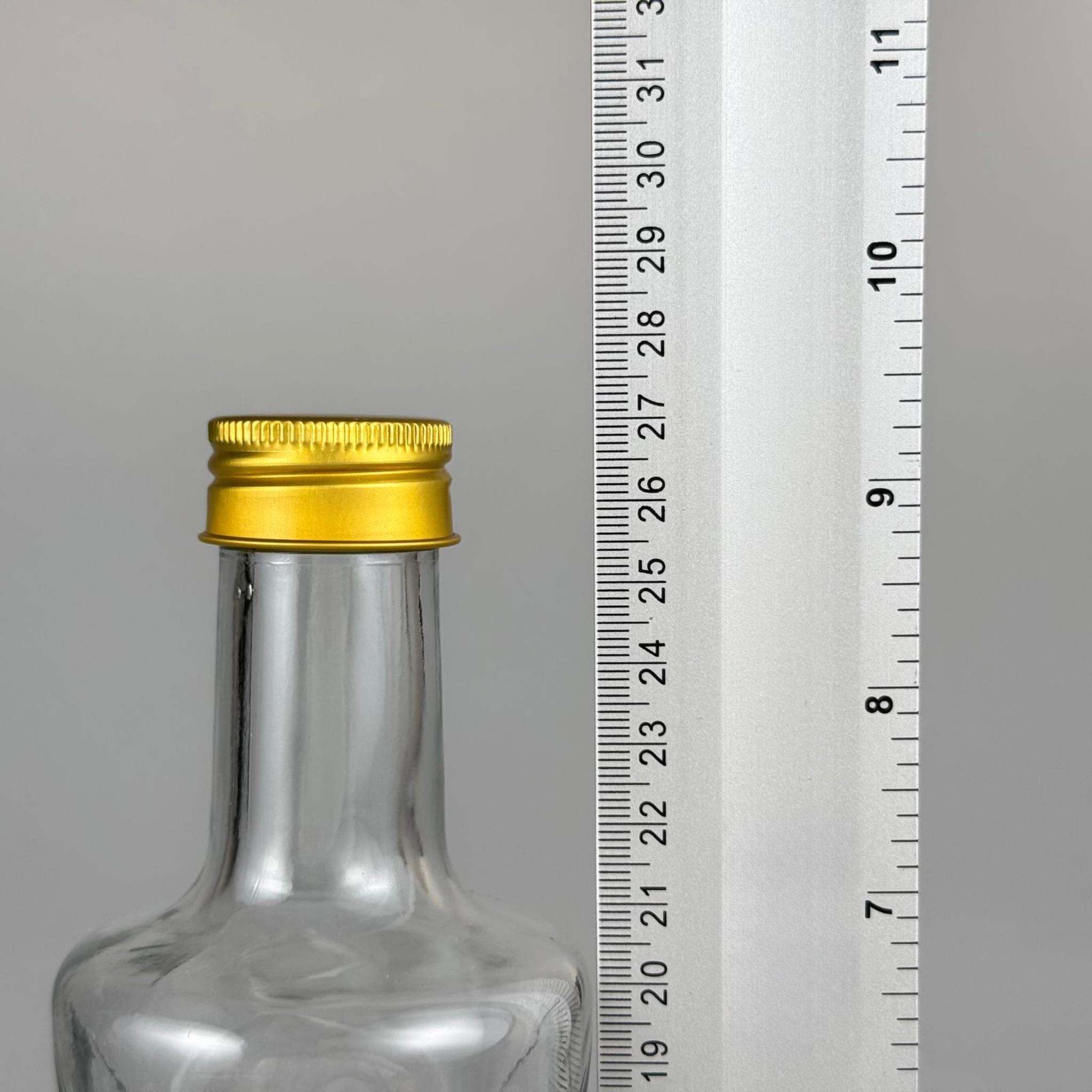 500 CC DESENLİ DORİKA CAM ŞİŞE - GOLD METAL ALÜMİNYUM KAPAKLI - 500 ML DORİKA YAĞ ŞİŞESİ - SİRKE ŞİŞESİ