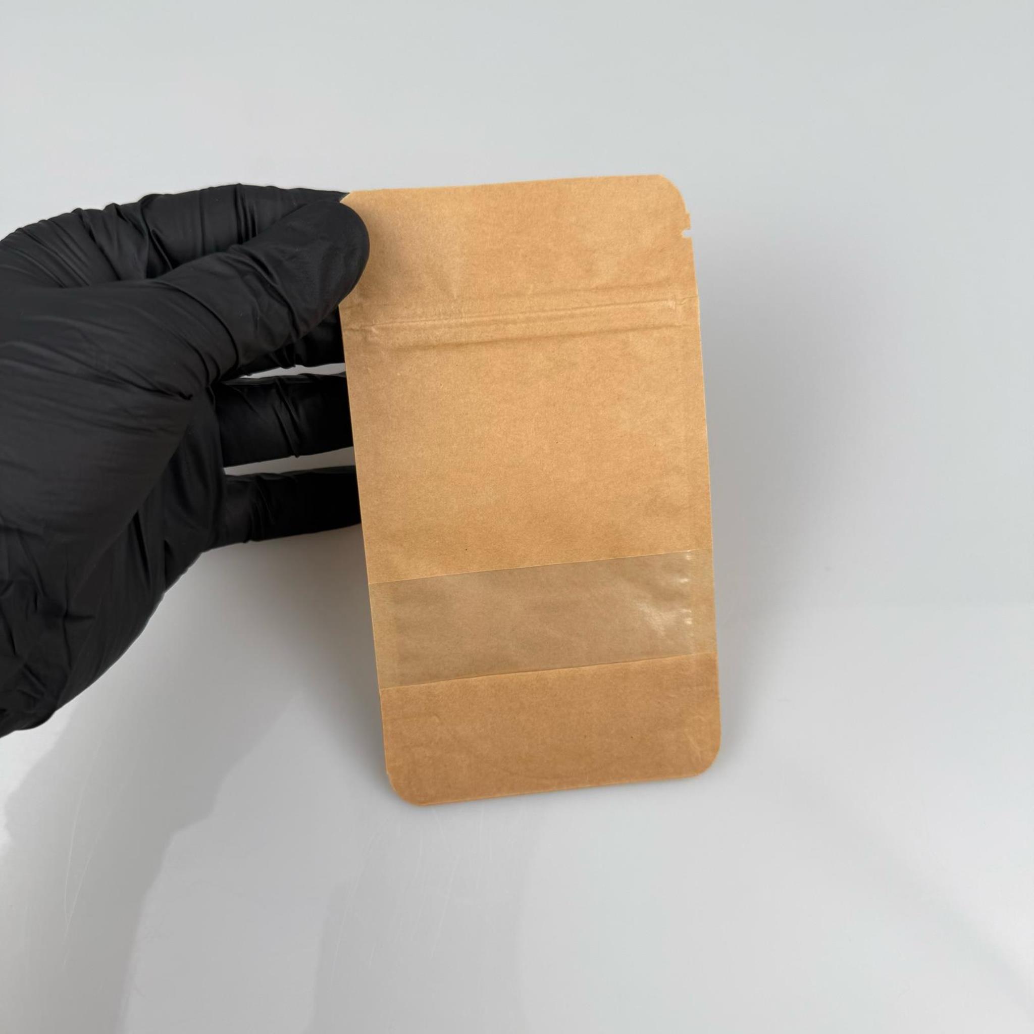 DOYPACK PENCERELİ - KRAFT AMBALAJ 8,5 X 14,5 CM - 50 GRAM - ÇEREZ, KURU KAHVE, KURUYEMİŞ, AKTAR VB İÇİN ÇITÇITLI KİLİTLİ KESE, KRAFT TORBA, ÇEREZLİK