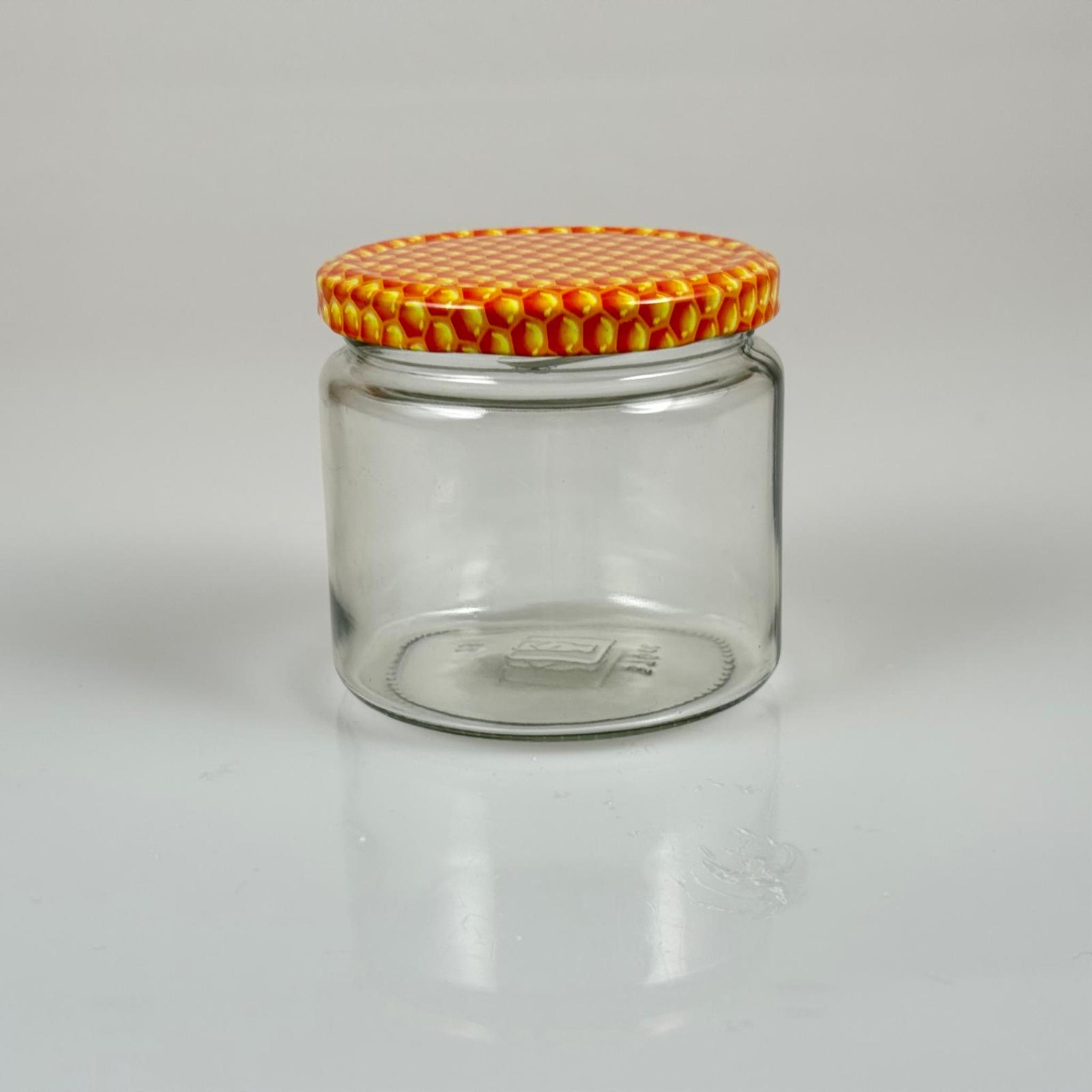 370 CC CAM KAVANOZ - PETEK METAL KAPAKLI - 370 ML BAL , PEKMEZ , KONSERVE , MAGNOLİA VB KAVANOZLARI