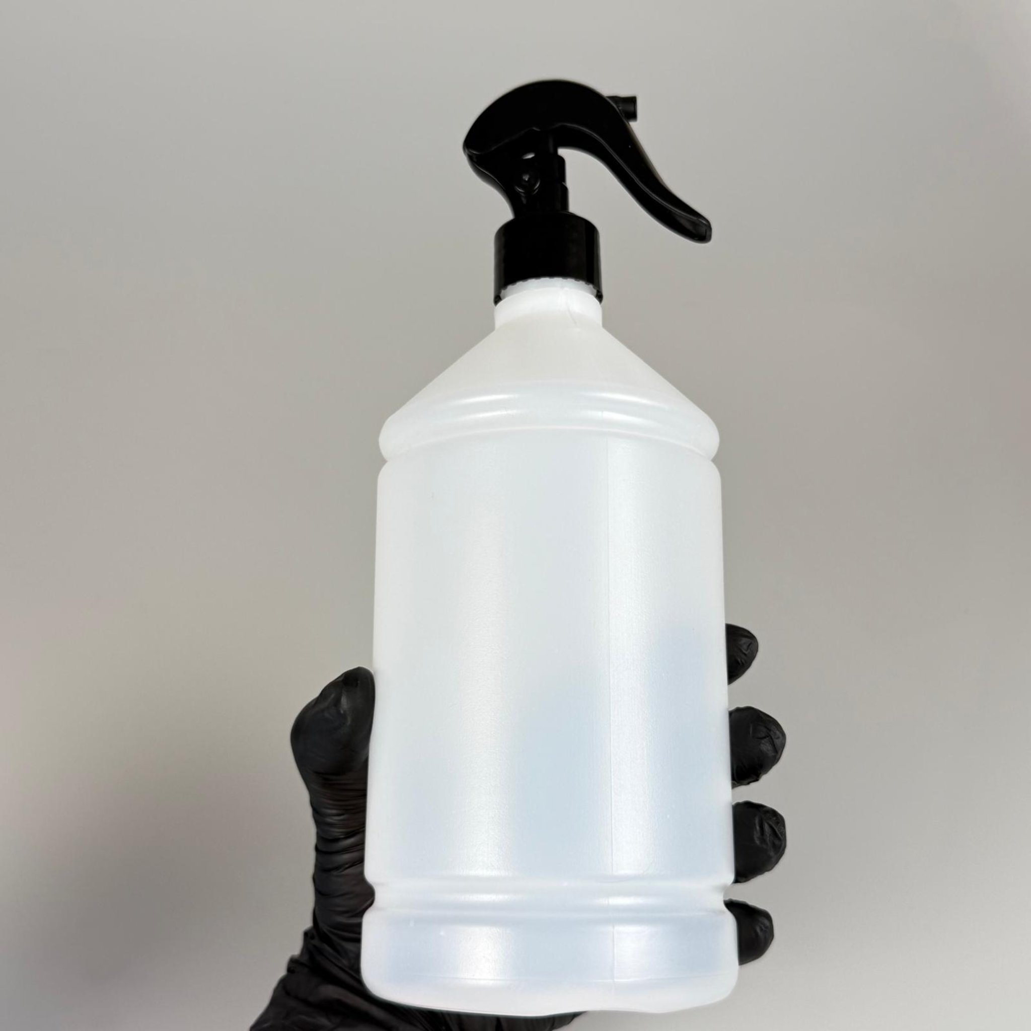 1000 CC TİNER ŞİŞESİ - SİYAH TRİGER TETİK SPREYLİ (DUMAN PÜSKÜRTÜR) - 1000 ML KİMYASALA DAYANIKLI PLASTİK ŞİŞE - 1 LT POLİETİLEN ŞİŞE