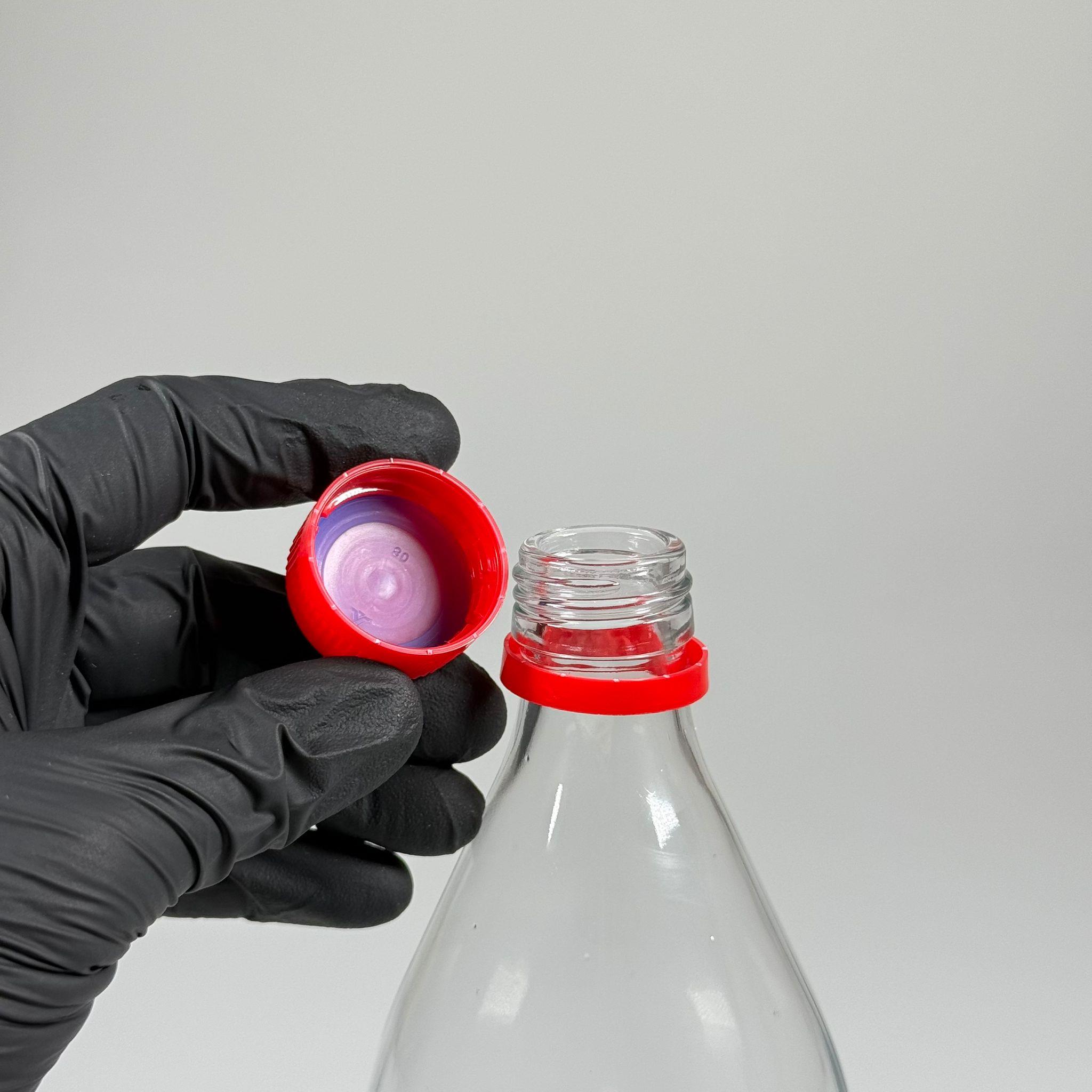 750 CC CAM ŞİŞE - KIRMIZI KİLİTLİ KAPAKLI - 750 ML CAM ŞİŞE