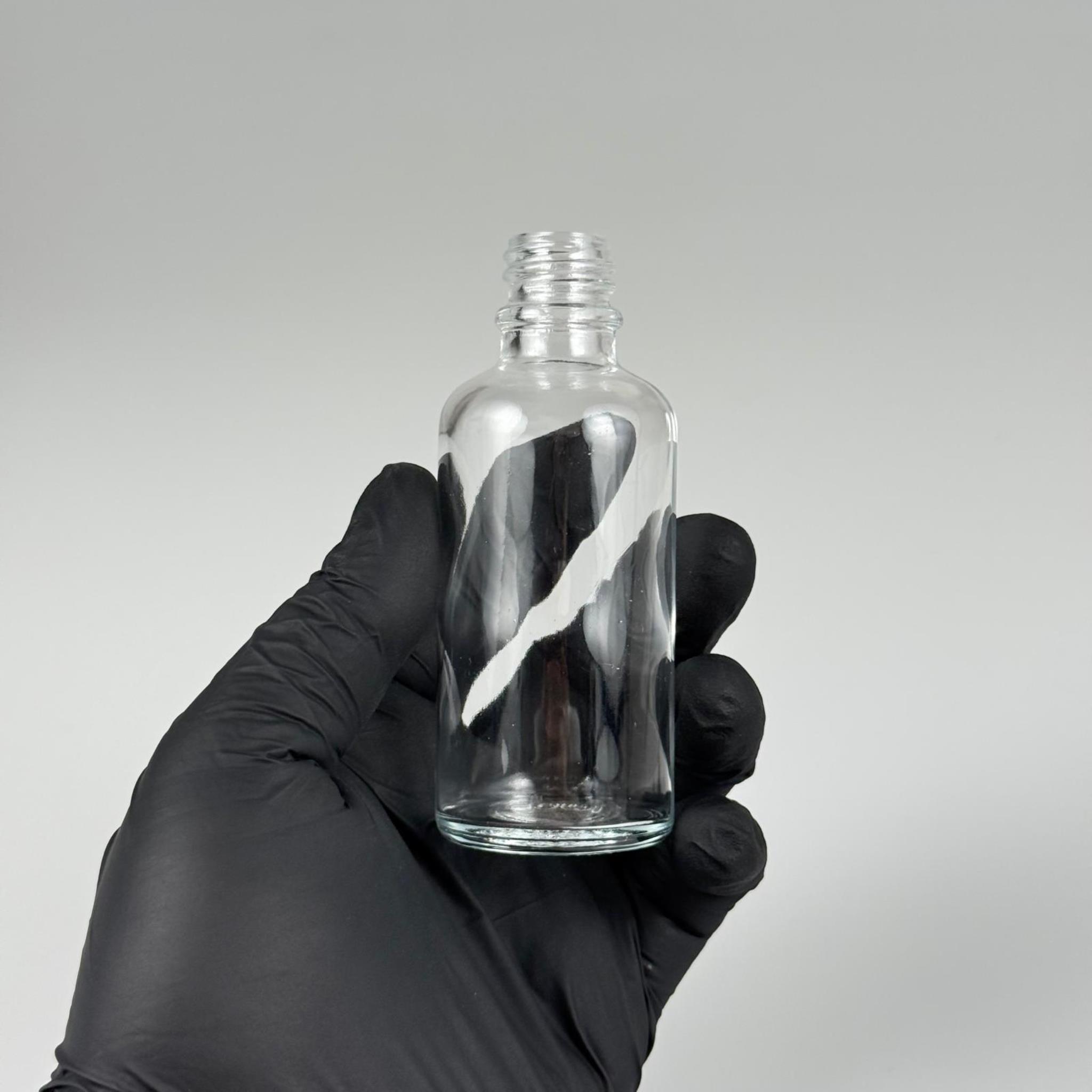 50 CC ŞEFFAF CAM ŞİŞE KAPAKSIZ (18 AĞIZ) - 50 ML CAM ŞİŞE