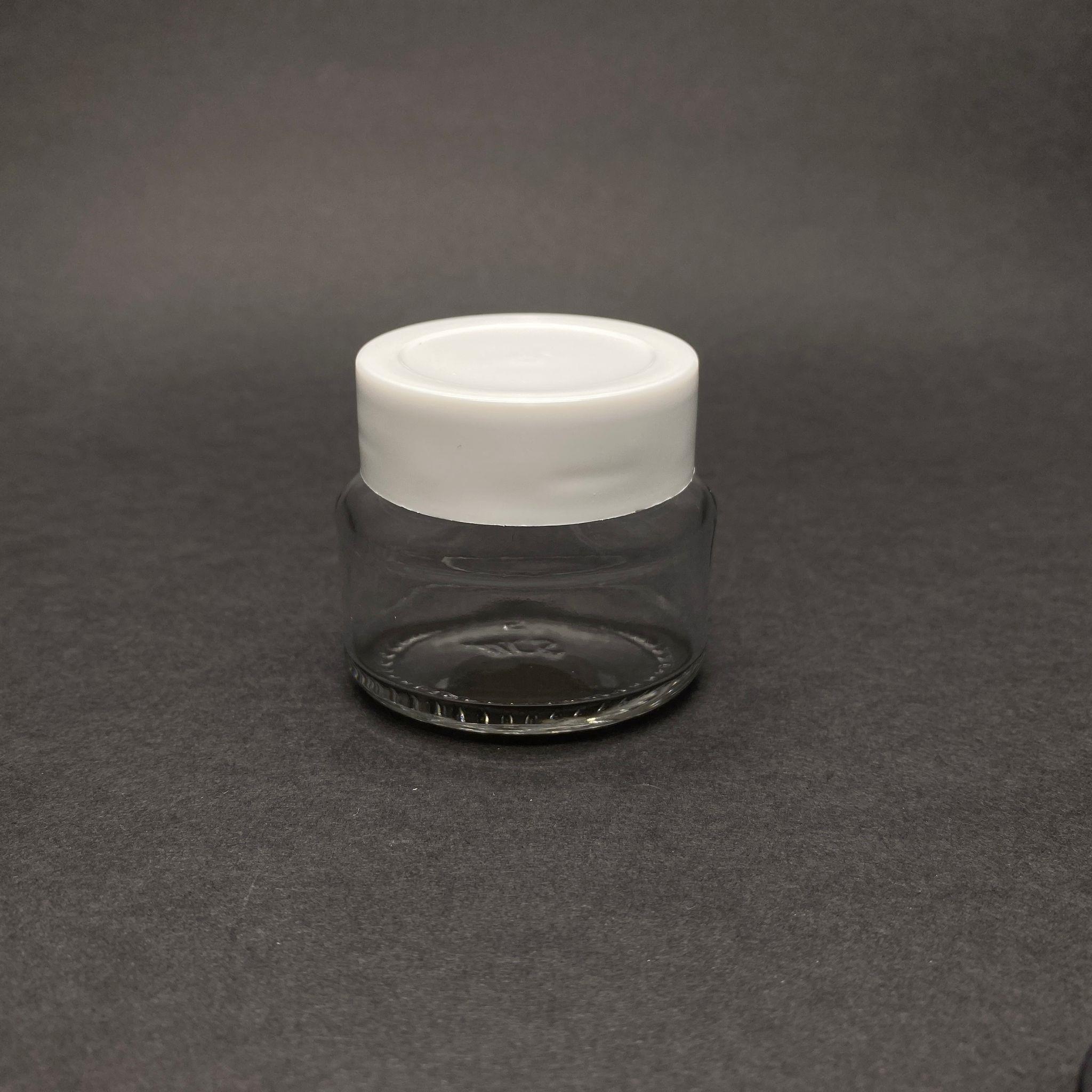 40 CC OVAL CAM KAVANOZ - BEYAZ PLASTİK KAPAKLI - 40 ML ELİPS KAVANOZ