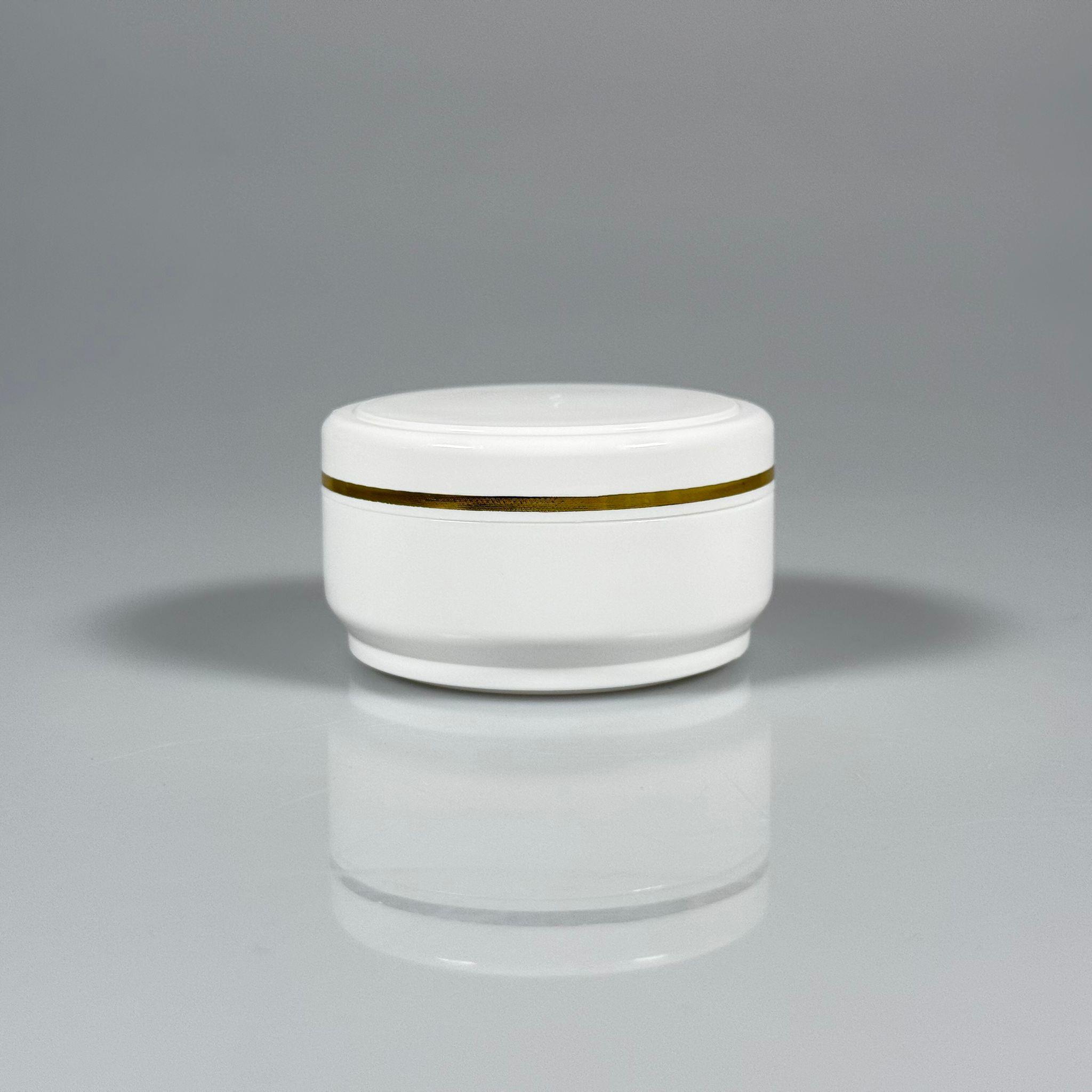 50 CC PİTY KREM KAVANOZU - KAPAKLI - BEYAZ - GOLD YALDIZLI KREM KUTUSU - KOZMETİK AMBALAJ