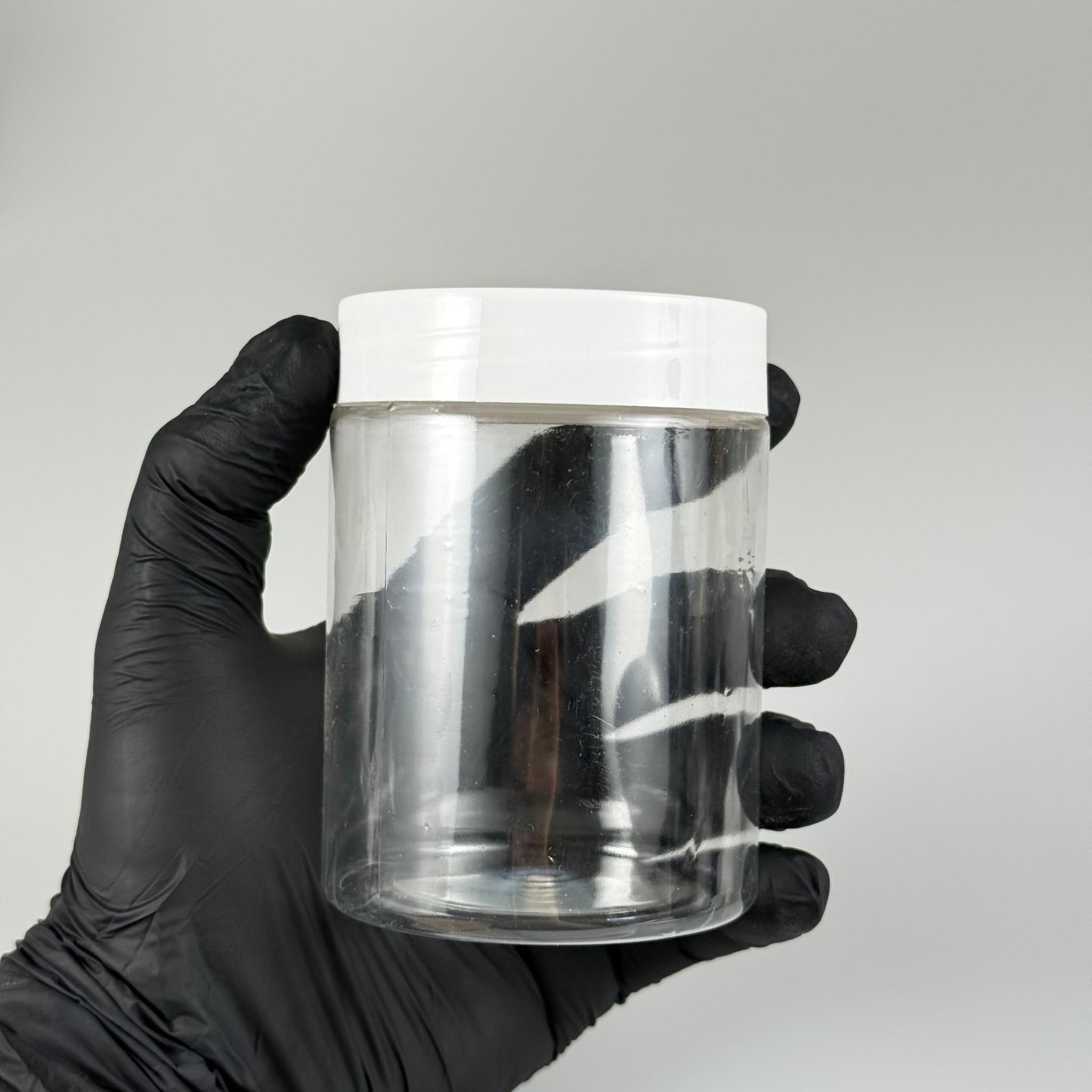 250 CC SİLİNDİR PET KAVANOZ - BEYAZ PLASTİK KAPAKLI - 250 ML PLASTİK KAVANOZ