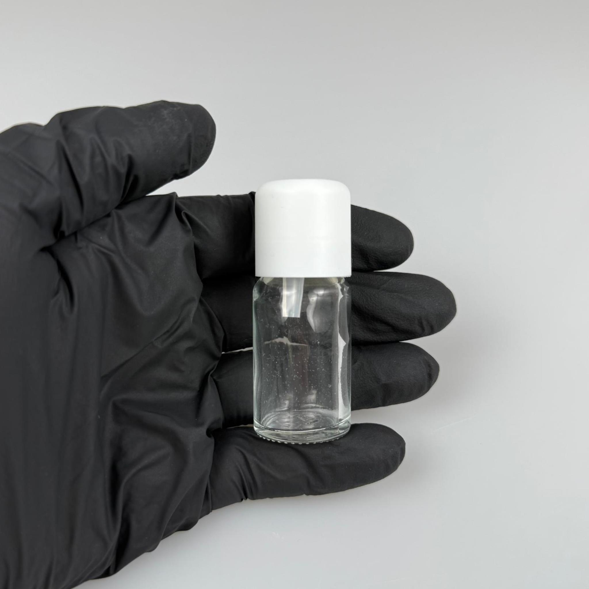 10 CC ŞEFFAF CAM ŞİŞE + İÇTEN DAMLALIKLI ÇOCUK KİLİTLİ BEYAZ KAPAK - SAYDAM 10 ML KİLİT KAPAKLI DAMLATMALI ŞİŞE