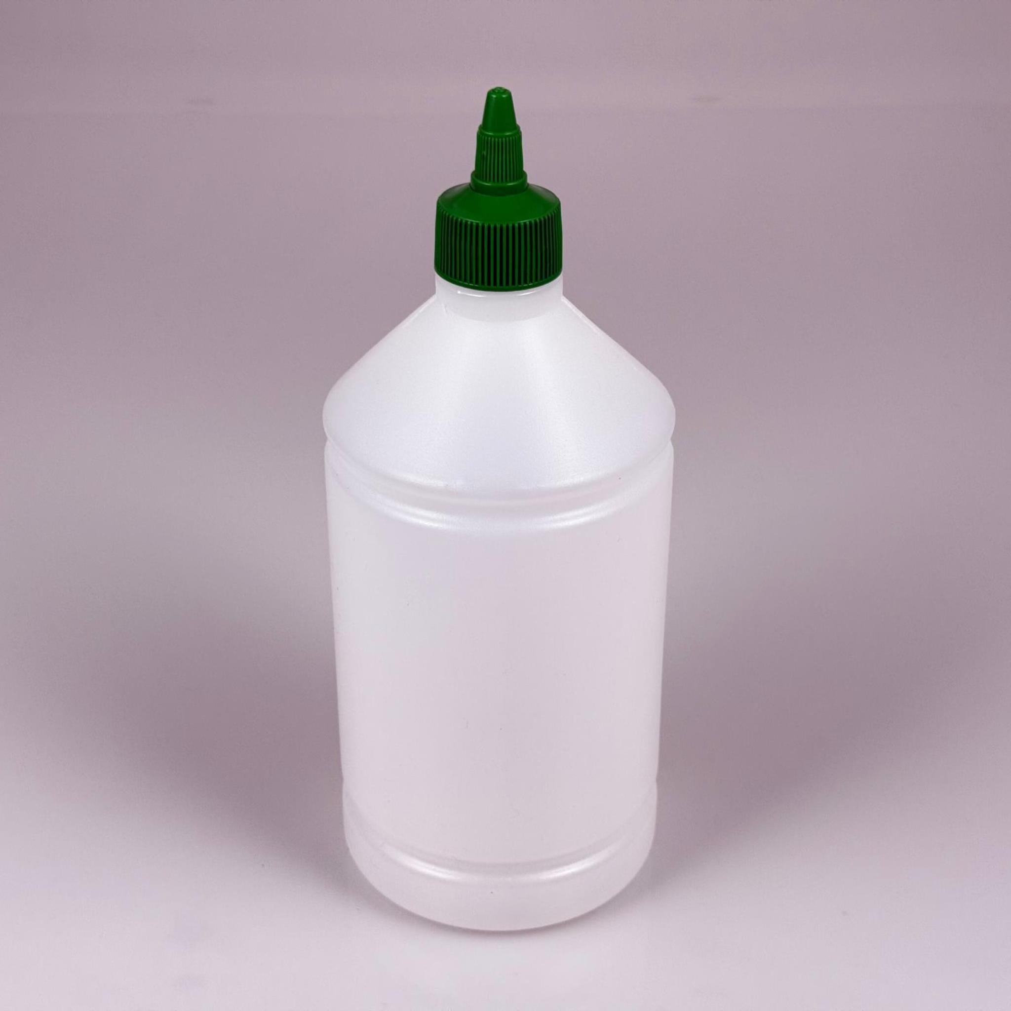 ZEYTİNYAĞI, SOS, ACI SOS, SİRKE, SRIRACHA VB BOŞ ŞİŞELERİ - YEŞİL SİVRİ TWİST AKITICI KAPAK + 1000 ML NATÜREL POLİETİLEN PLASTİK ŞİŞE TAKIM