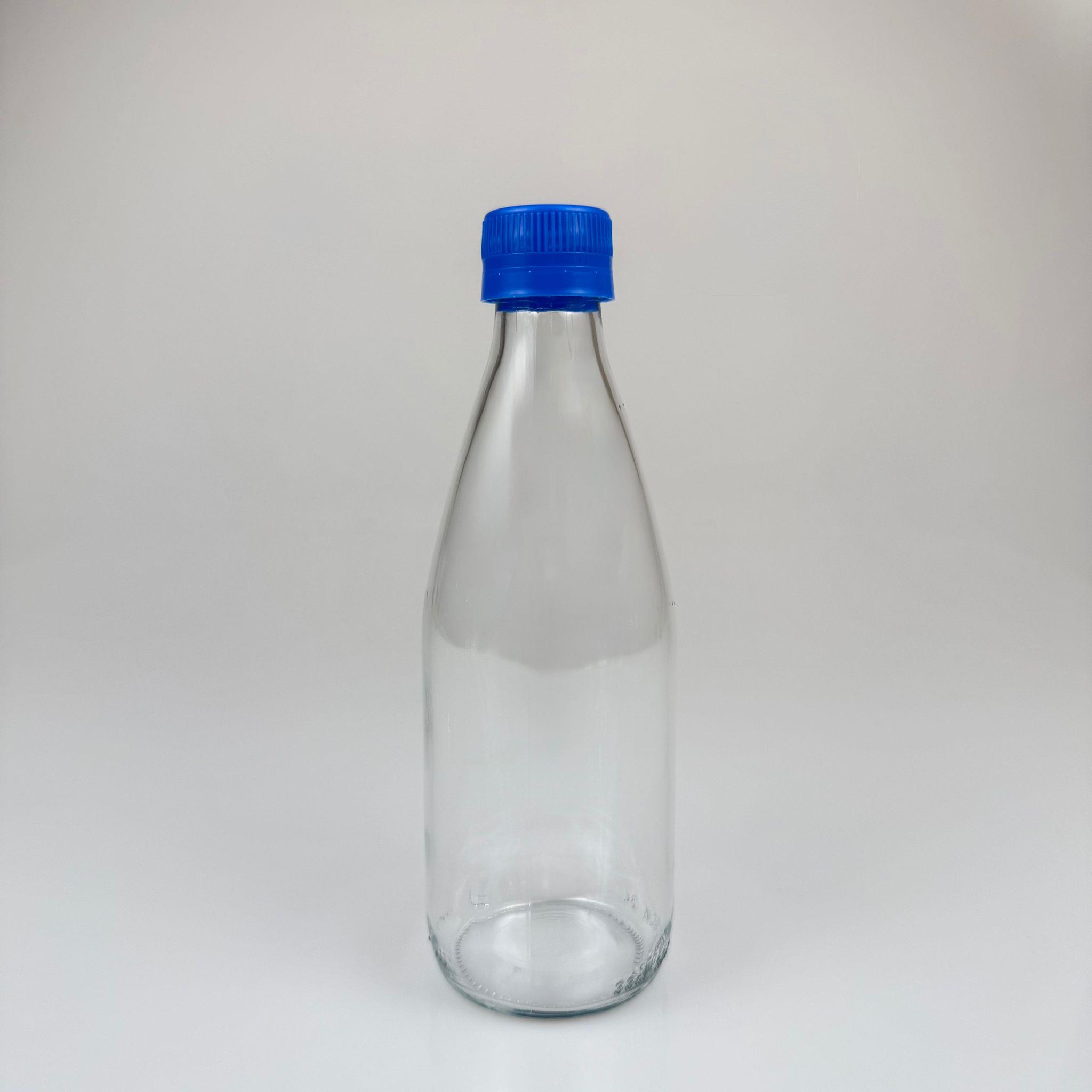 330 CC CAM ŞİŞE - MAVİ KİLİTLİ KAPAKLI - 330 ML CAM ŞİŞE