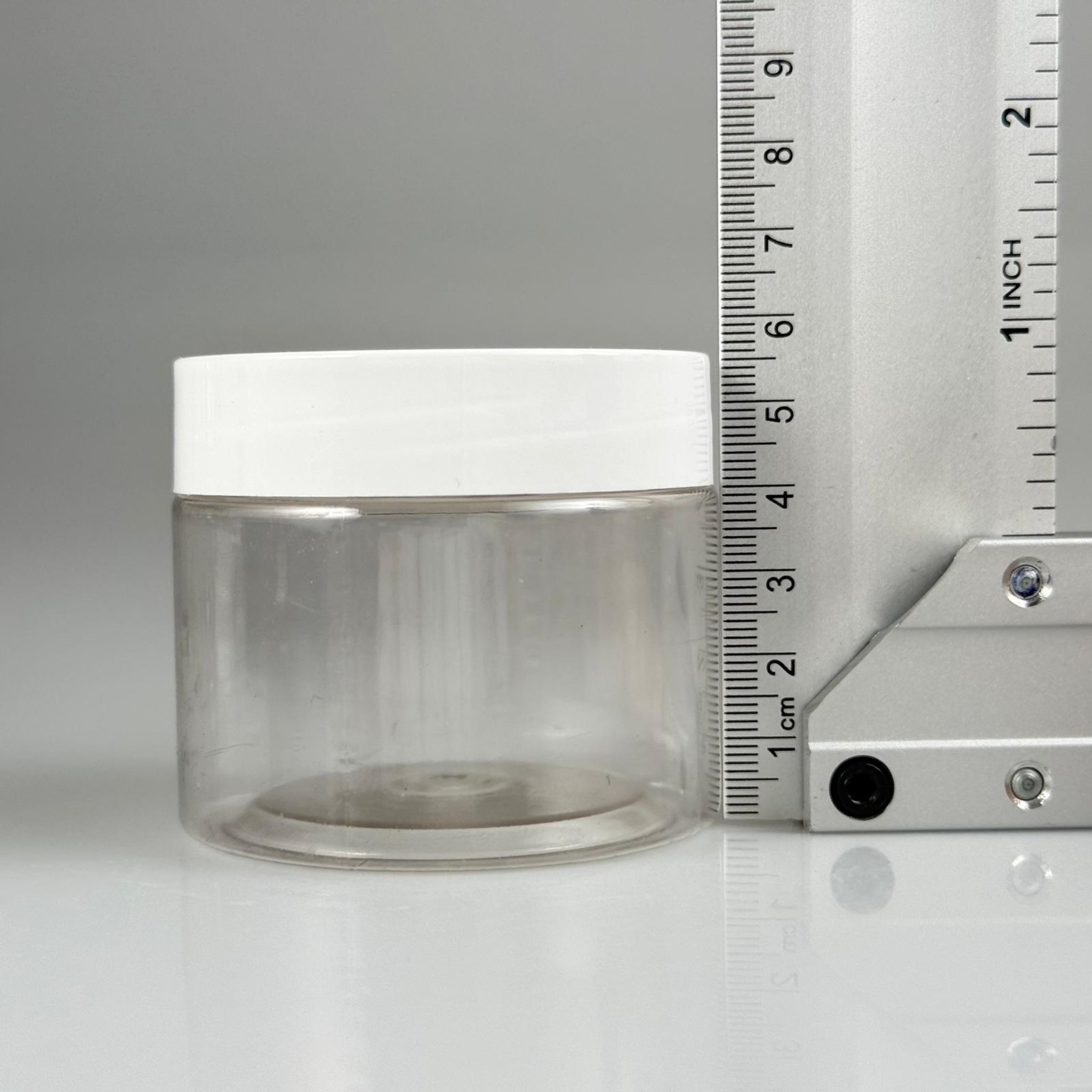 100 CC PET KAVANOZ + BEYAZ PLASTİK KAPAKLI + KENDİNDEN YAPIŞKANLI KÖPÜK CONTALI TAKIM - 100 ML PLASTİK KAVANOZ