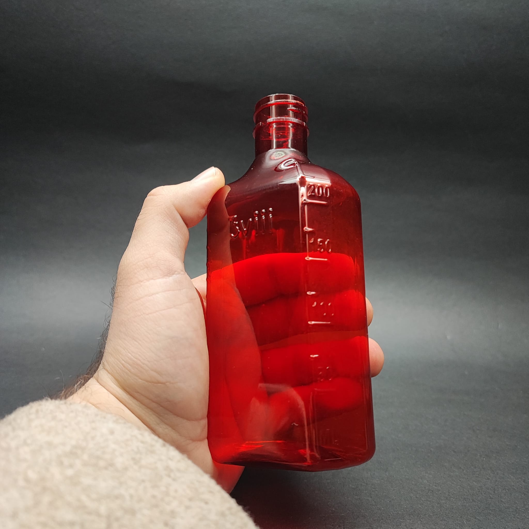 200 CC ÖLÇEKLİ PET ŞİŞE - 24 AĞIZ - 200 ML VE OZ ÖLÇÜLÜ KIRMIZI PET ŞİŞE