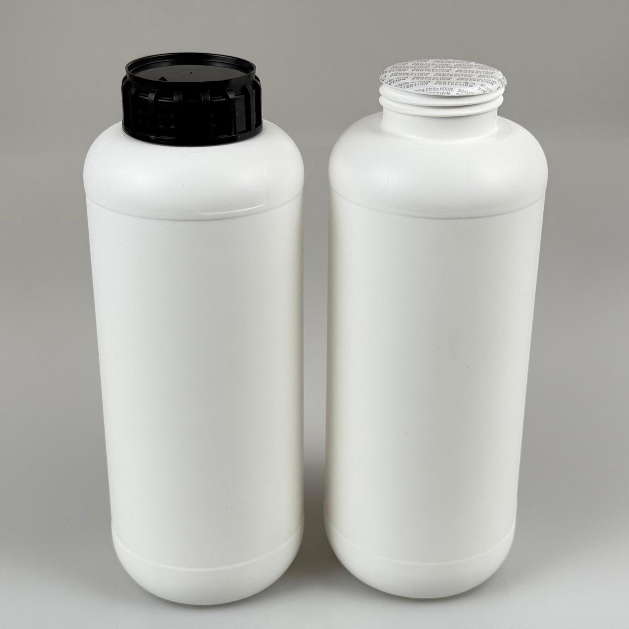 1 LT ZİRAİ İLAÇ BİDONU BEYAZ + SİYAH ALÜMİNYUM FOLYOLU İNDİKSİYON CONTA SK50 KAPAK + KENDİNDEN YAPIŞKANLI KÖPÜK CONTALI - 1000 CC PE POLİETİLEN TARIM BİDON