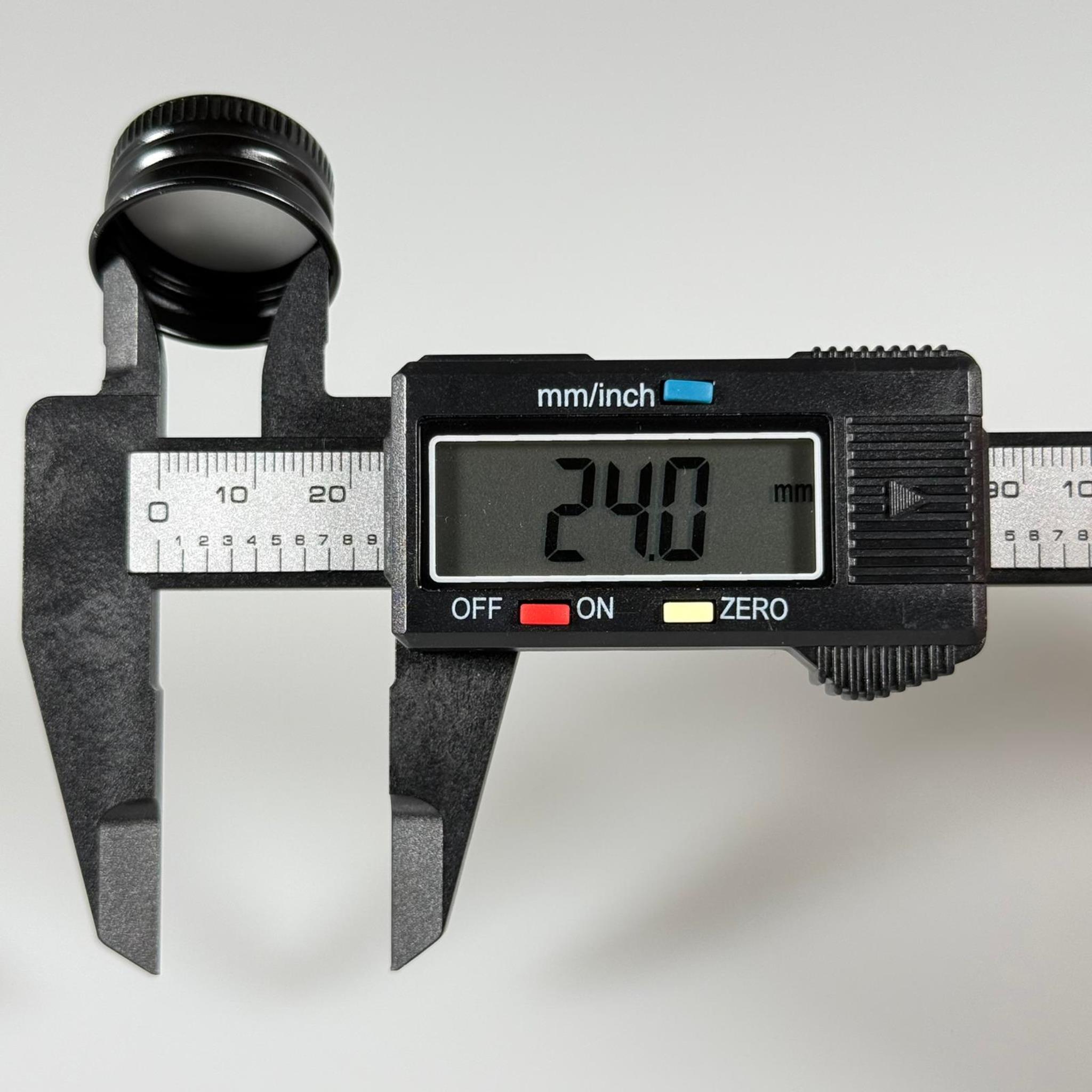 24 MM VİDALI METAL ALÜMİNYUM SİYAH KAPAK