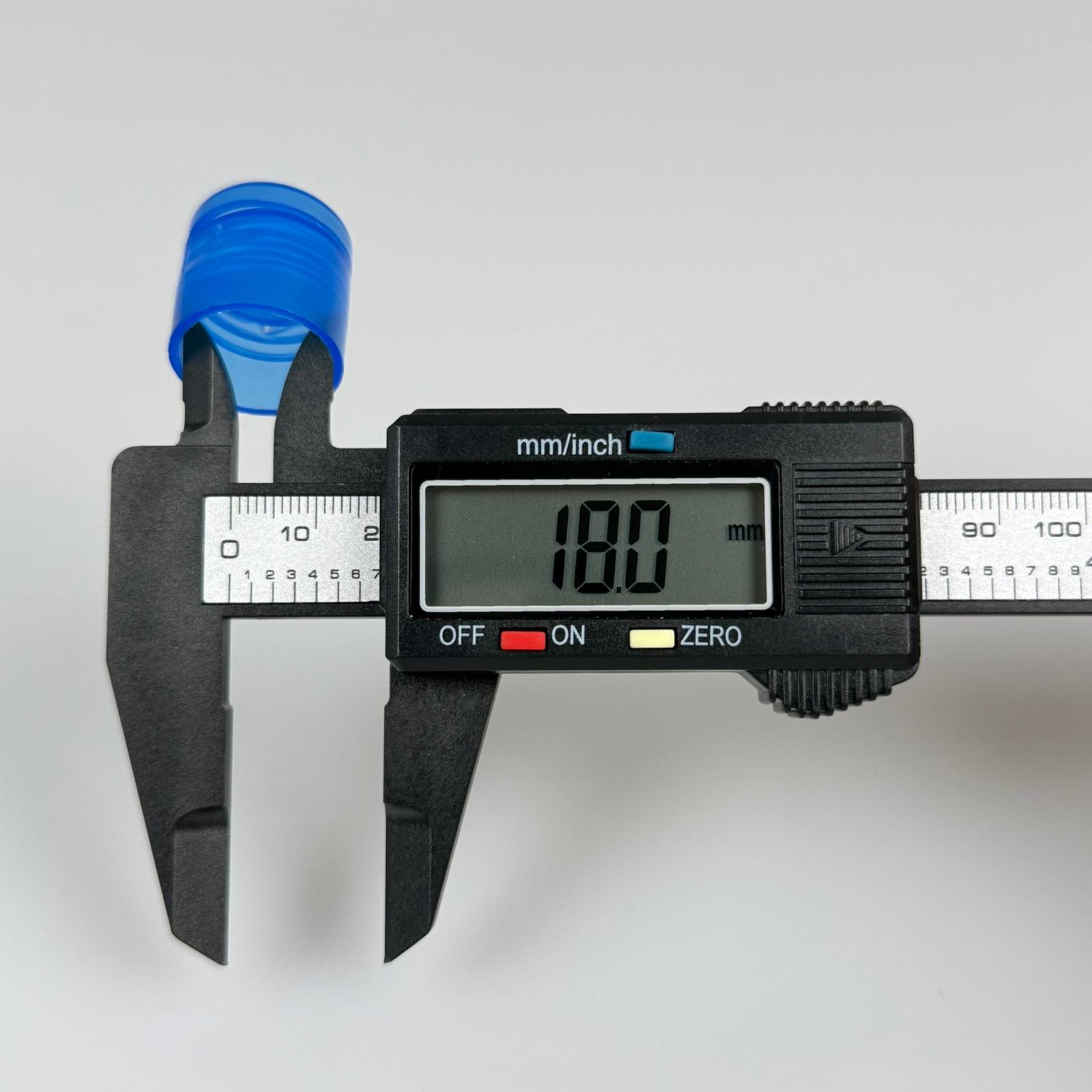 18 MM FLİPTOP KAPAK MAVİ - AÇILIR KAPANIR KAPAK - AKITICILI KOLONYA DEZENFEKTAN KAPAK