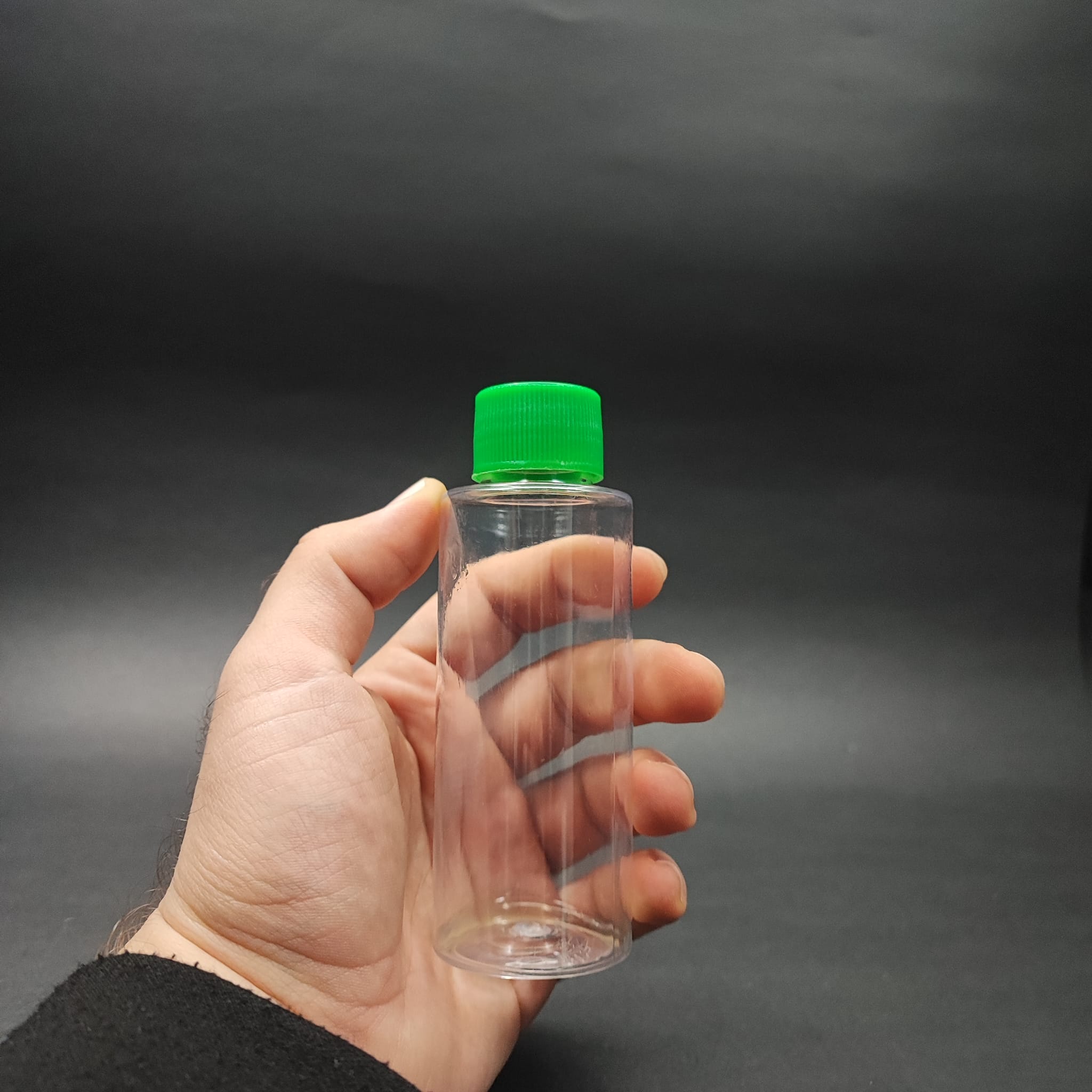 100 CC SERT PET ŞİŞE - CONTALI YEŞİL KAPAKLI - 100 ML KAPAKLI PLASTİK ŞİŞE