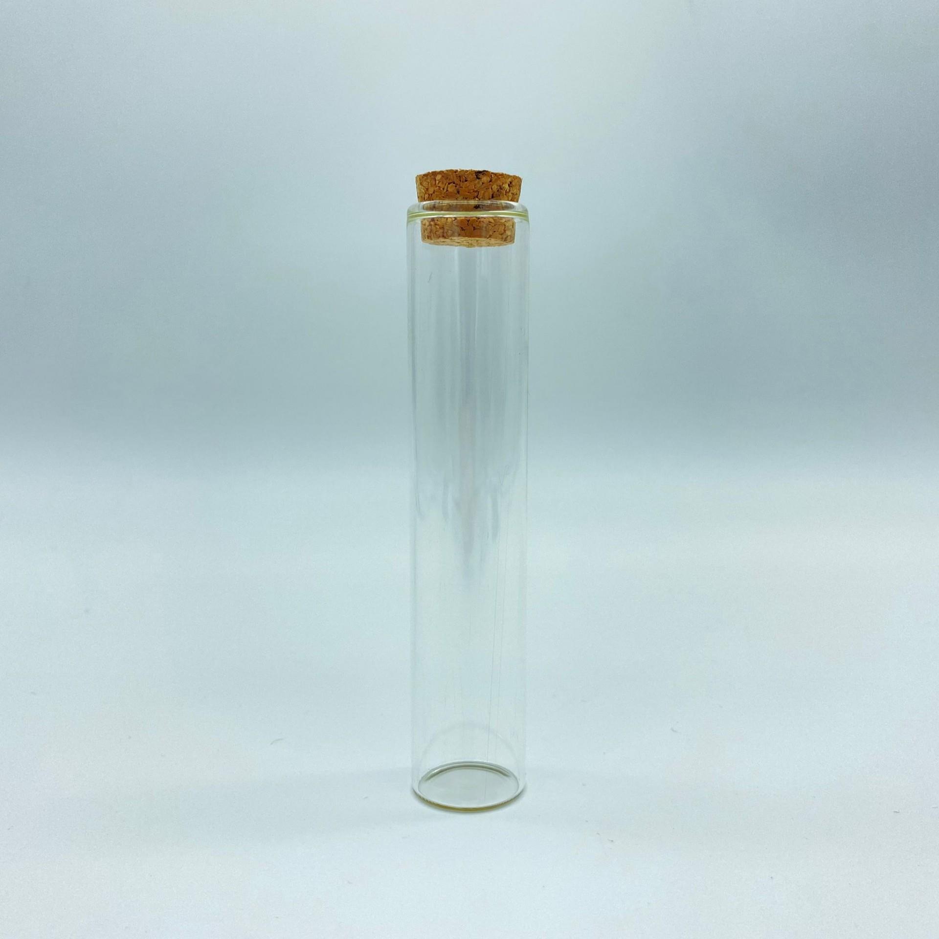 25 CC ŞEFFAF CAM DENEY TÜPÜ 10 CM MANTAR TIPALI