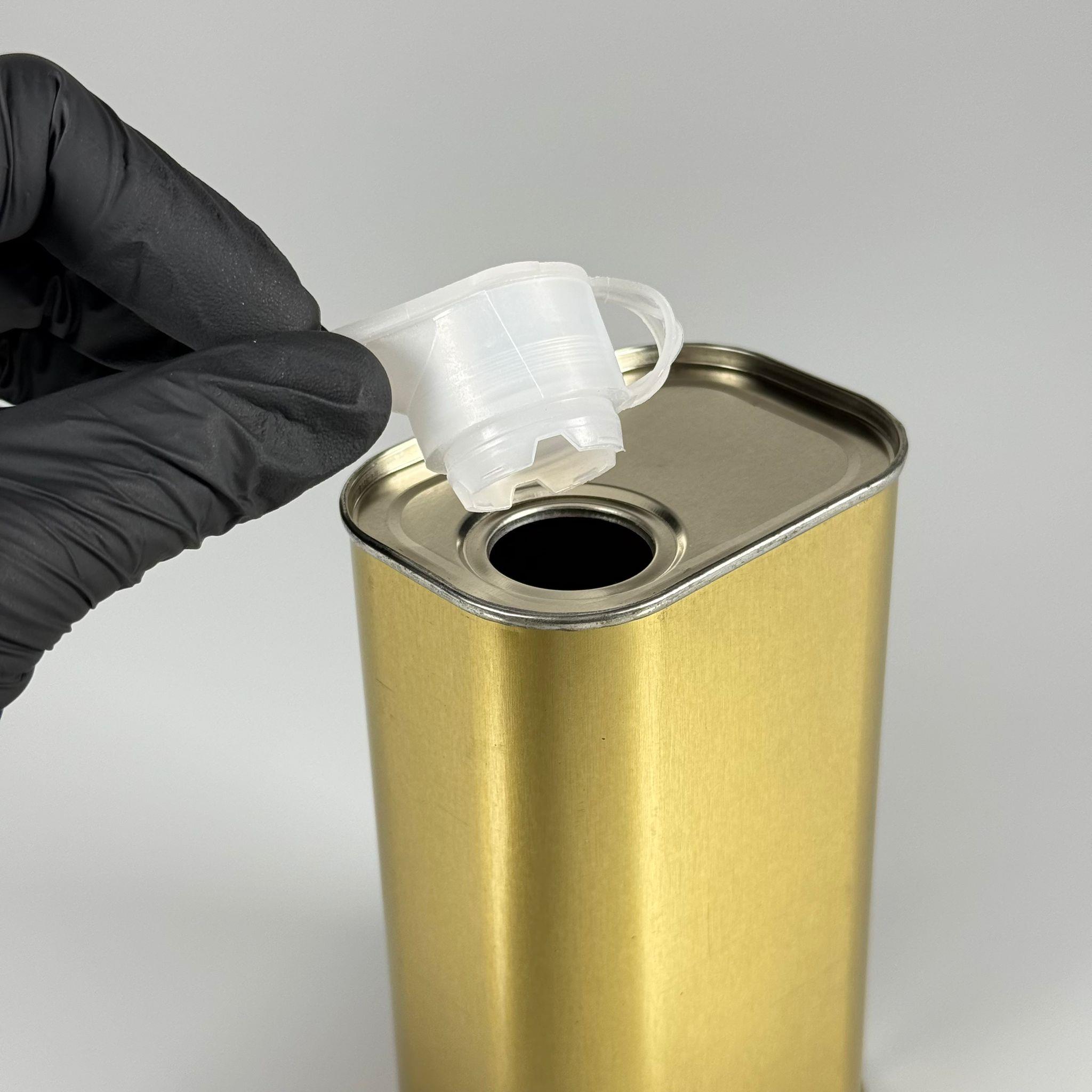 0,5 LT YAĞ TENEKESİ - GOLD - 500 CC ZEYTİNYAĞ TENEKESİ -AKITICILI KAPAKLI