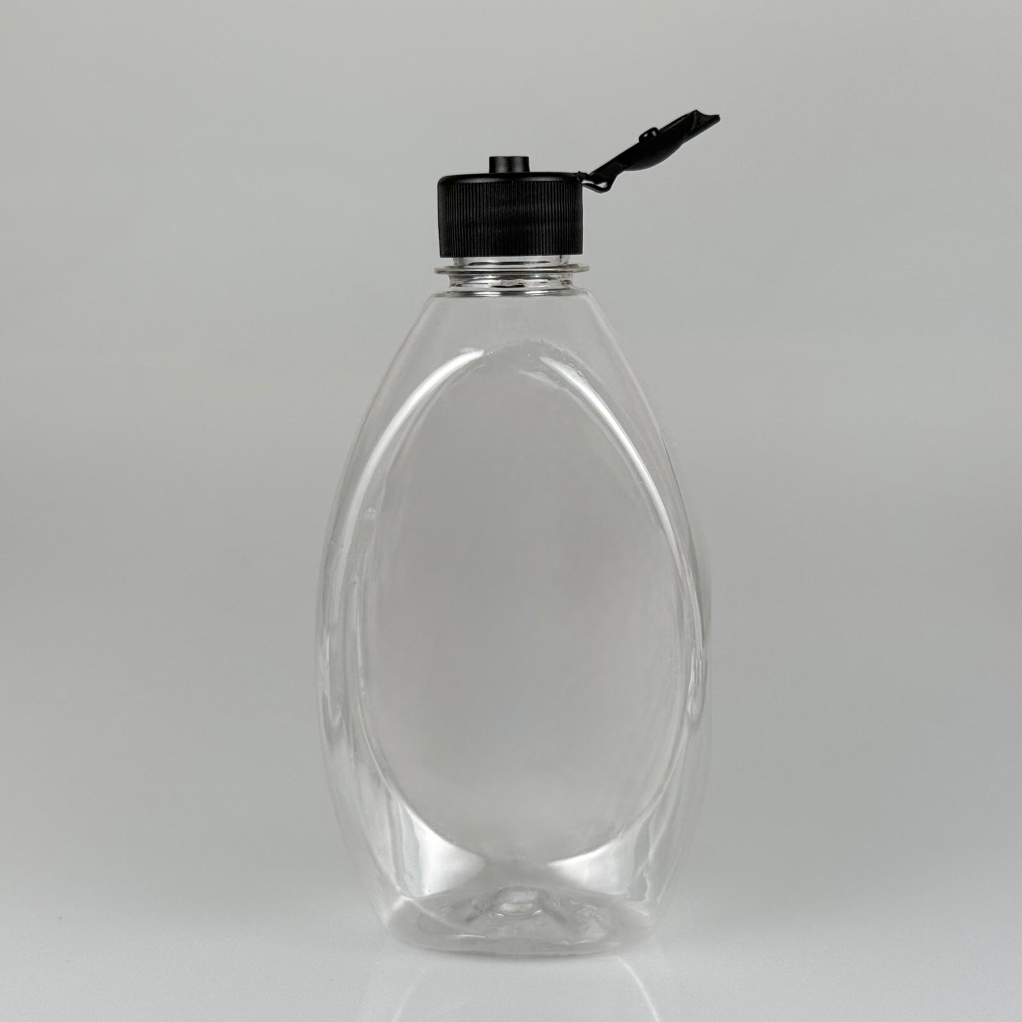 AKITICILI PET ŞİŞE - 400 ML PLASTİK ŞİŞE + 28 MM SİYAH FLİPTOP AÇILIR KAPAKLI SET