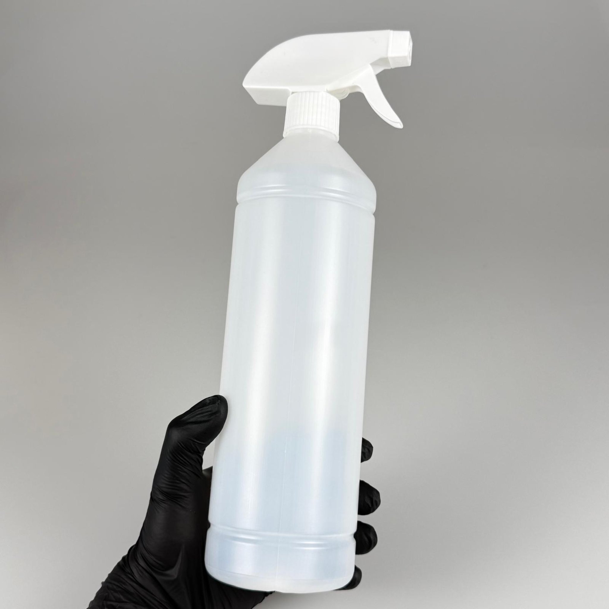 1000 CC TİNER ŞİŞESİ - BEYAZ  TRİGER TETİK SPREYLİ - 1000 ML KİMYASALA DAYANIKLI PLASTİK ŞİŞE - 1 LT POLİETİLEN ŞİŞE - UZUN