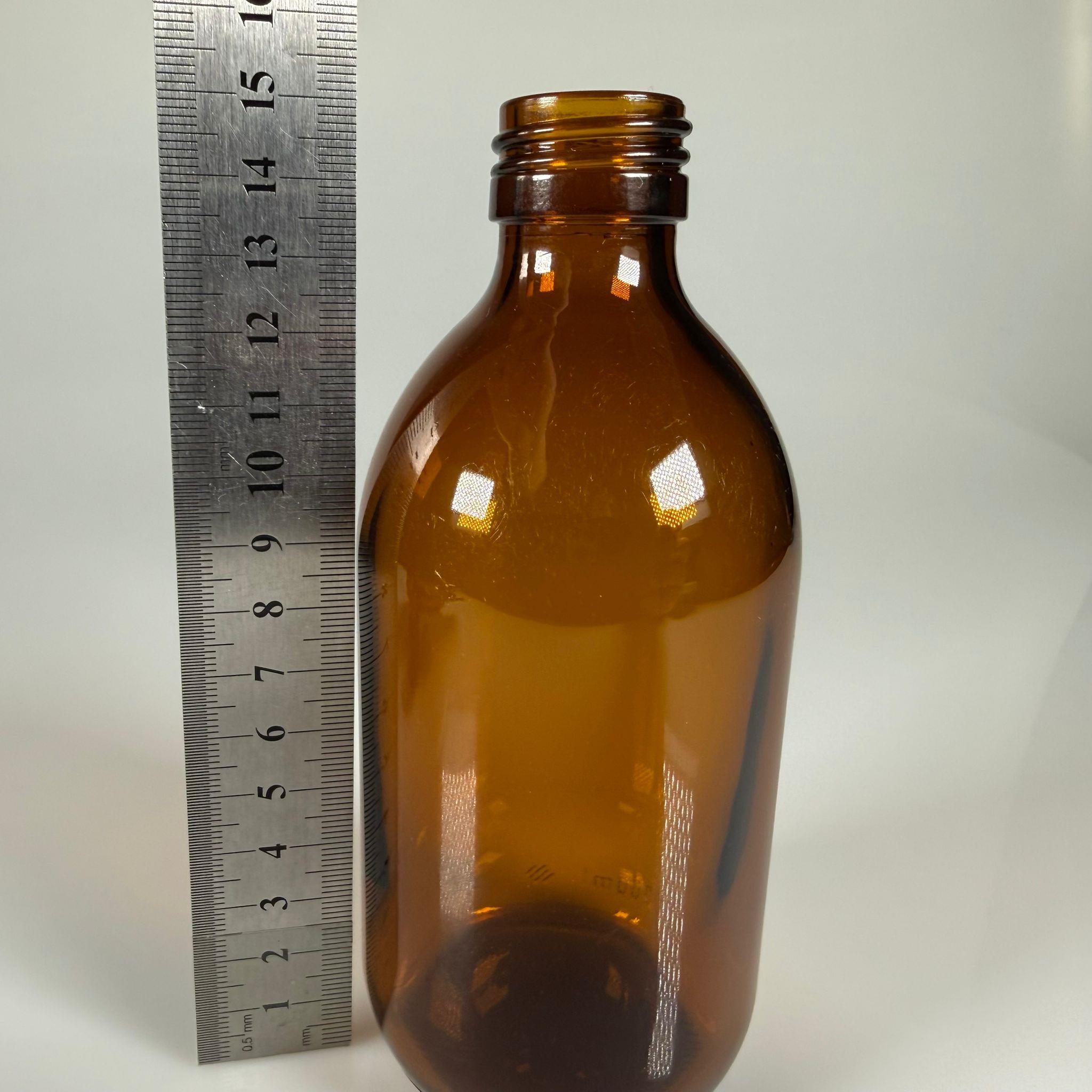 FLAKON ENJEKTÖR SERUM ŞİŞESİ - 300 ML ECZA CAM ŞİŞE + VİDALI DELİKLİ KAPAK (ELLE ÇEVİREREK KAPANIR) + KAUÇUK BUTİL TIPA TAKIM