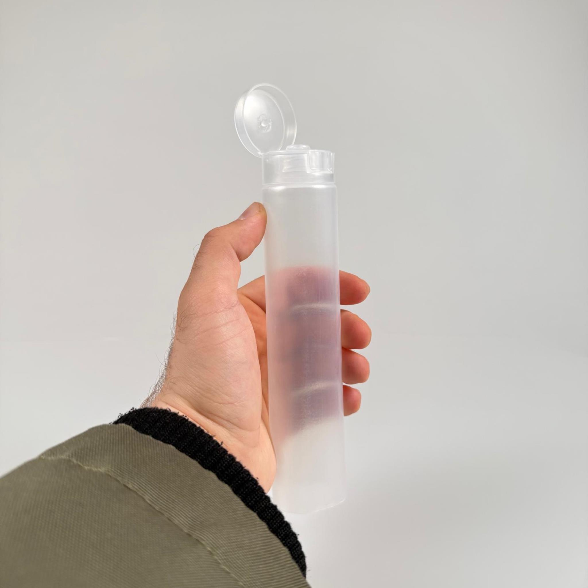 KOZMETİK İÇİN ŞEFFAF BOŞ KREM TÜPÜ KAPAKLI - 100 ML - MERHEM TÜPÜ - LİPGLOSS TÜP - DUDAK PARLATICISI TÜPÜ - BAL DOLUMU İÇİN PLASTİK TÜP  - AÇILIR KAPANIR FLİPTOP KAPAKLI - ALTI AÇIK ELLE KAPANMAZ ISITICI GEREKİR