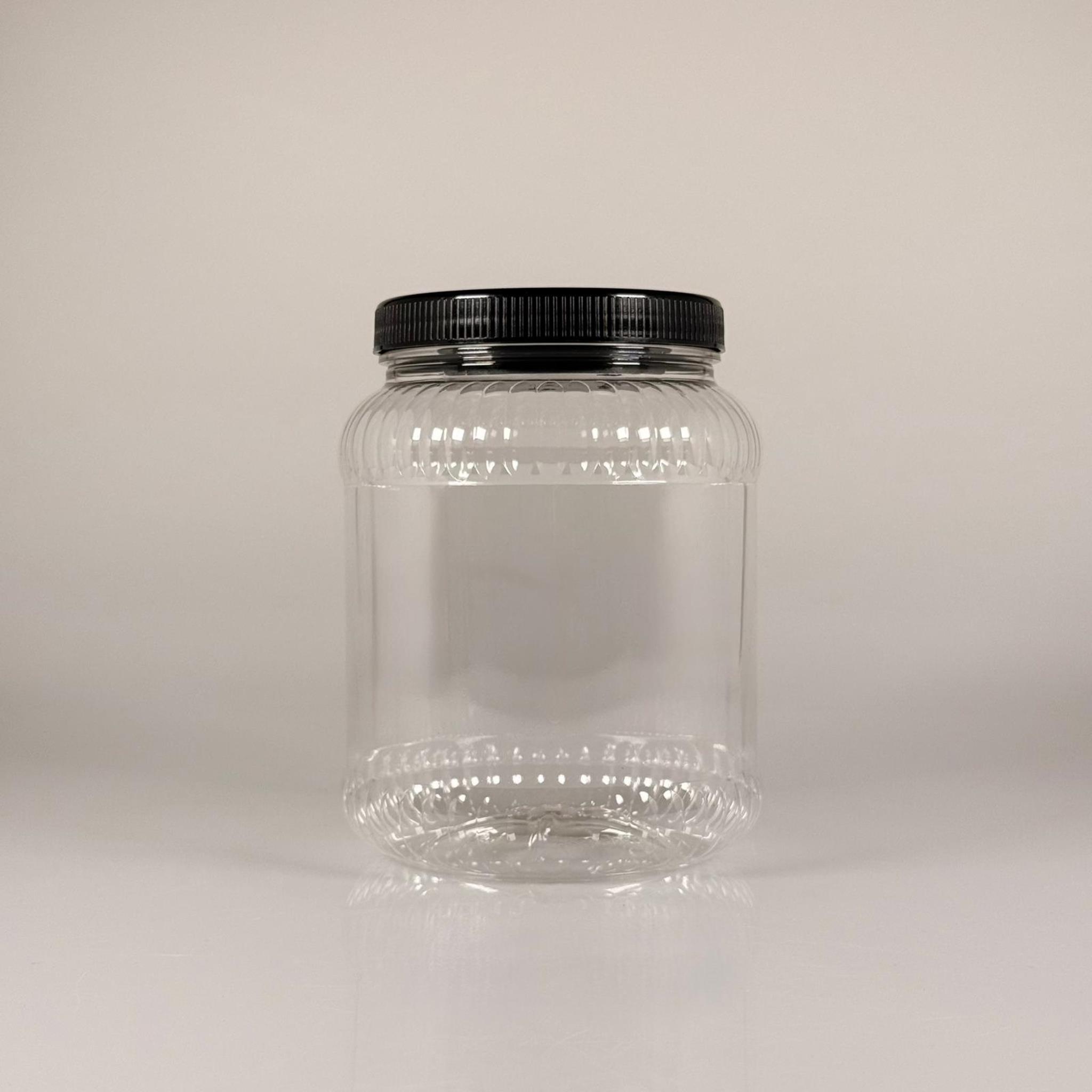 2 LİTRE PET KAVANOZ - SİYAH KAPAKLI - PLASTİK KAVANOZ - 2 LT PET BİDON - 2000 CC YUVARLAK KAVANOZ 110 MM AĞIZ- TURŞU, ZEYTİN VB İÇİN BOŞ PLASTİK BİDONLARI