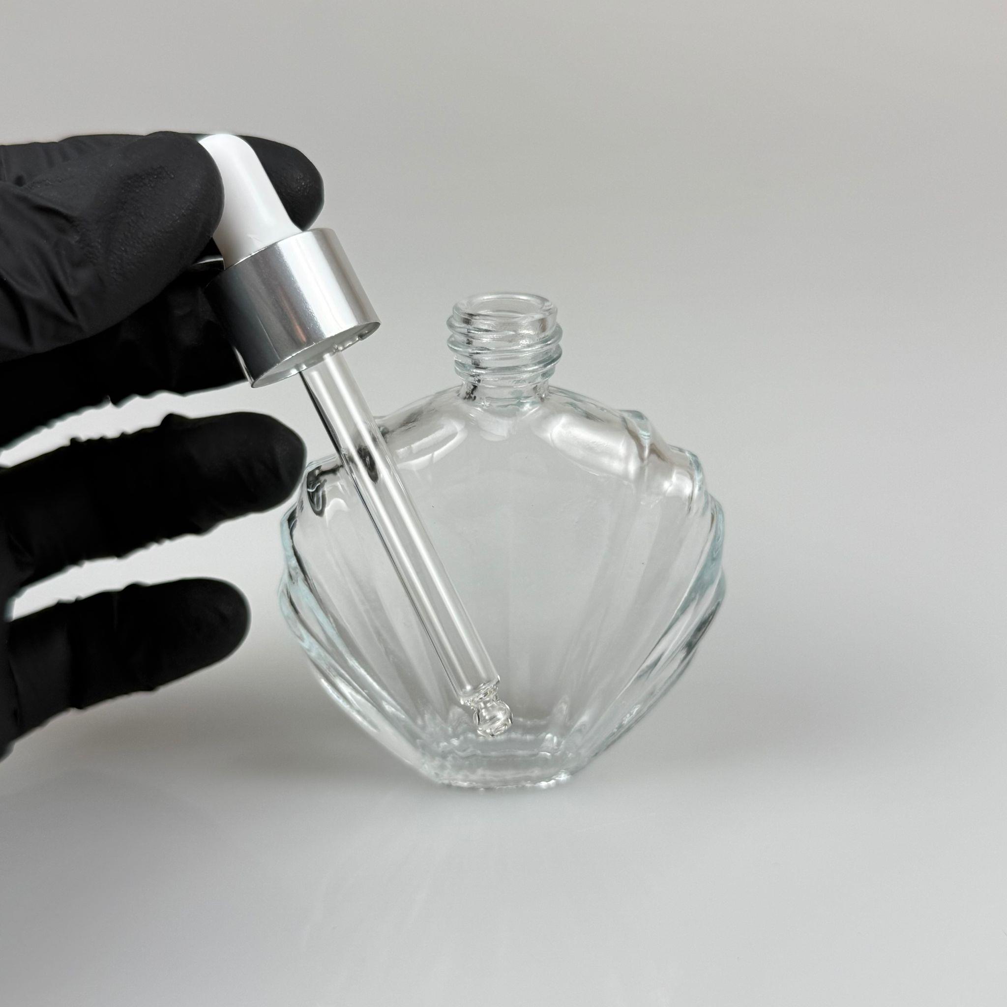 45 CC İSTİRİDYE MODEL PRESTİJLİ CAM DAMLALIKLI ŞİŞE - BEYAZ EMZİK - GÜMÜŞ METALİK KAPAK - 45 ML CAM DAMLALIKLI ŞİŞE - DAMLALIKLI BOŞ ŞİŞE