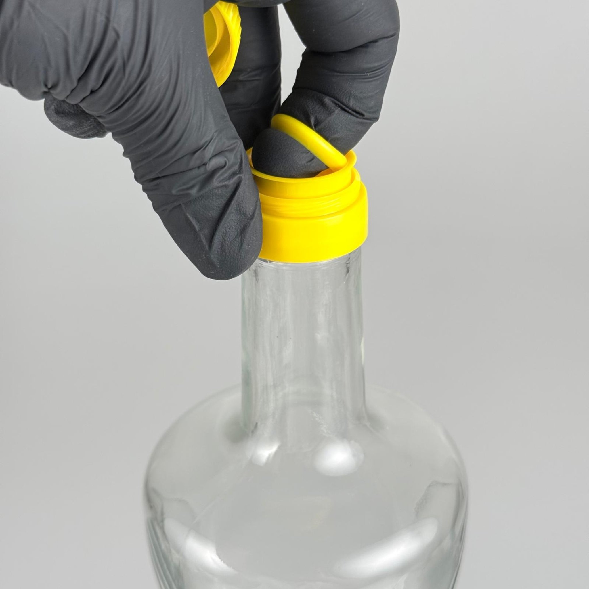 1000 CC DESENLİ DORİKA ŞEFFAF CAM ŞİŞE + SARI ÇAKMA KAPAKLI TAKIM - 1000 ML MANTAR TIPALI ÇAKMA AĞIZ  CAM ŞİŞE
