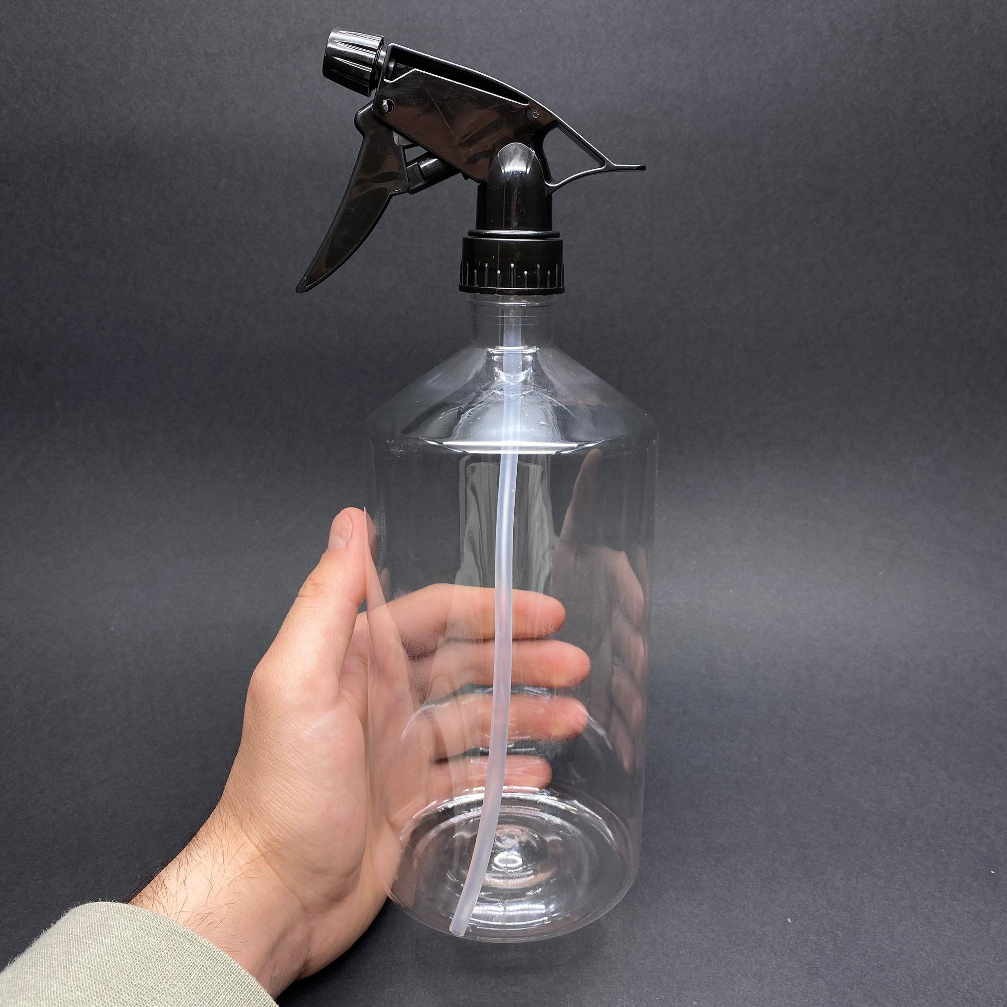 950 CC PET OTO TEMİZLİK ŞİŞESİ (DÜZ) - DOZAJLI KİMYASALA DAYANIKLI TRİGER SPREYLİ  - 950 ML BOŞ SPREYLİ PLASTİK ŞİŞE