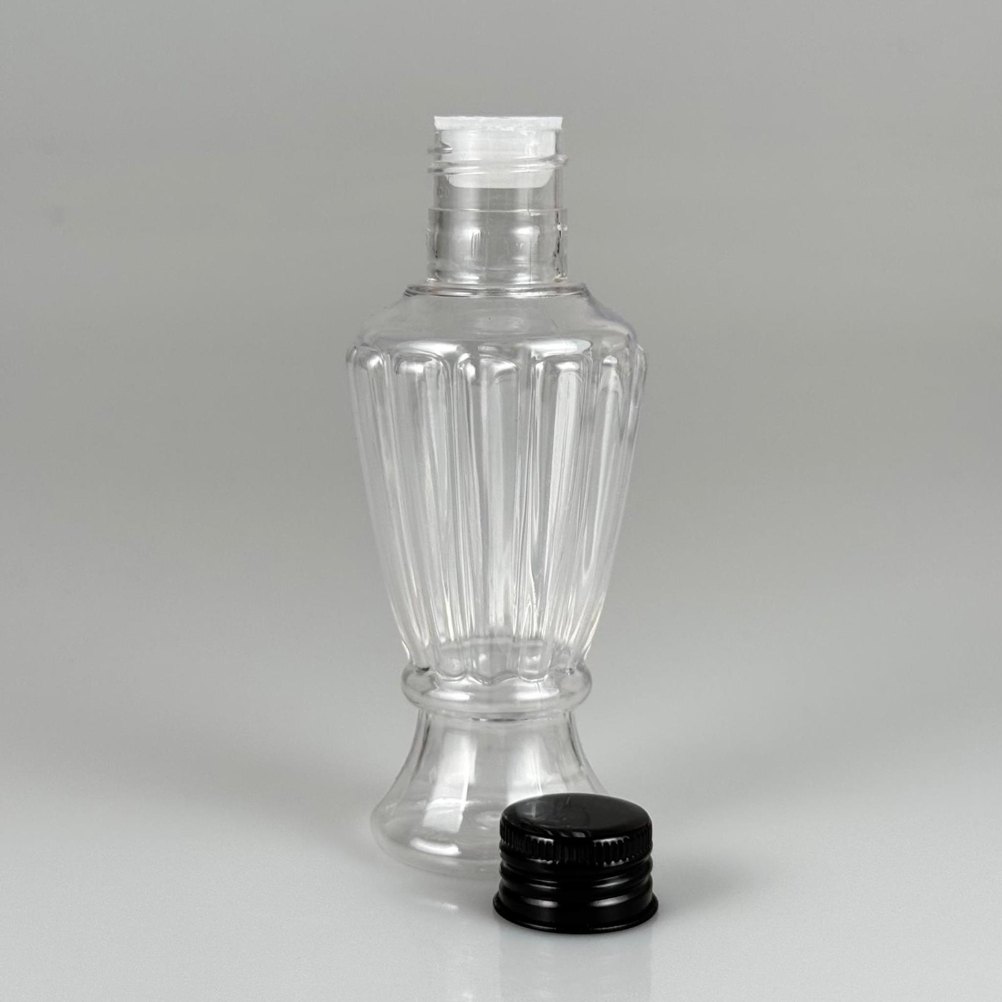 100 CC CAMPET VAZO HÜRREM KOLONYA ŞİŞESİ (24 AĞIZ) + KÖPÜK CONTALI SİYAH METAL ALÜMİNYUM KAPAKLI + KOLONYA TIPALI TAKIM - 100 ML KAPAKLI PLASTİK ŞİŞELER