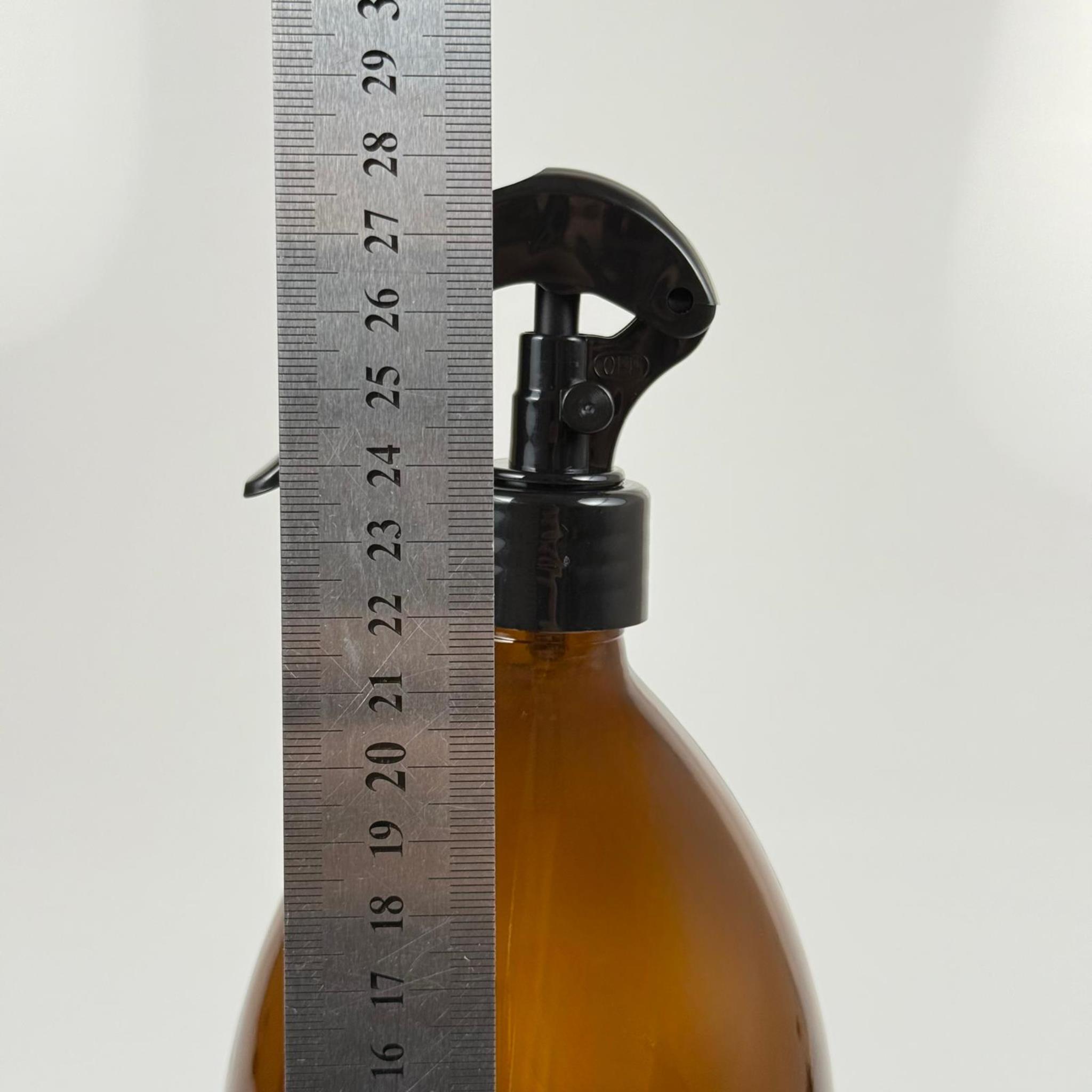 1000 CC AMBER TOMBUL ÖZEL SERİ CAM ŞİŞE - SİYAH TRİGER SPREYLİ (DUMAN ŞEKLİNDE PÜSKÜRTÜR) - 1000 ML CAM ECZA ŞİŞESİ - KAHVERENGİ