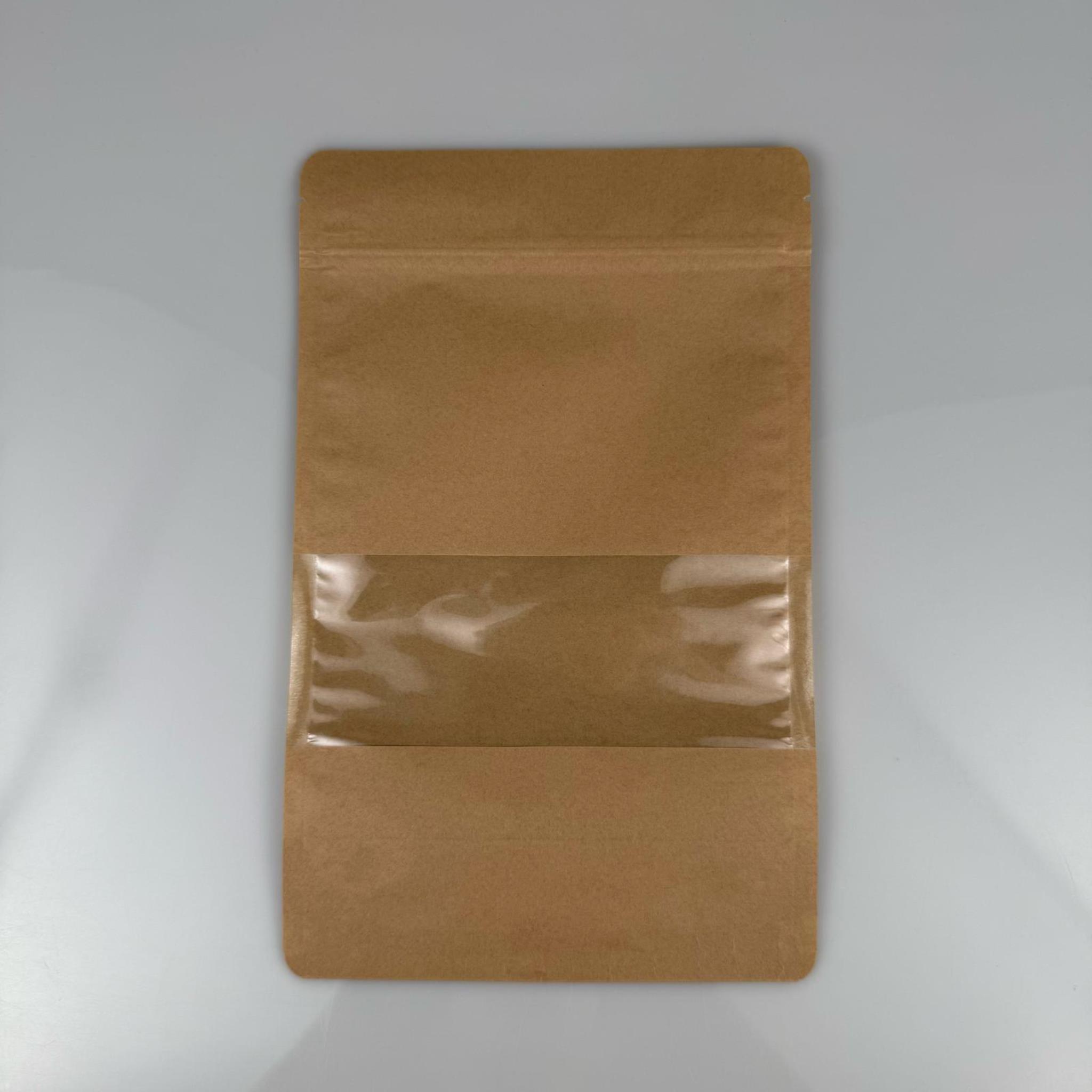 DOYPACK PENCERELİ - KRAFT AMBALAJ 18 X 29 CM - 750 GRAM - ÇEREZ, KURU KAHVE, KURUYEMİŞ, AKTAR VB İÇİN ÇITÇITLI KİLİTLİ KESE, KRAFT TORBA, ÇEREZLİK