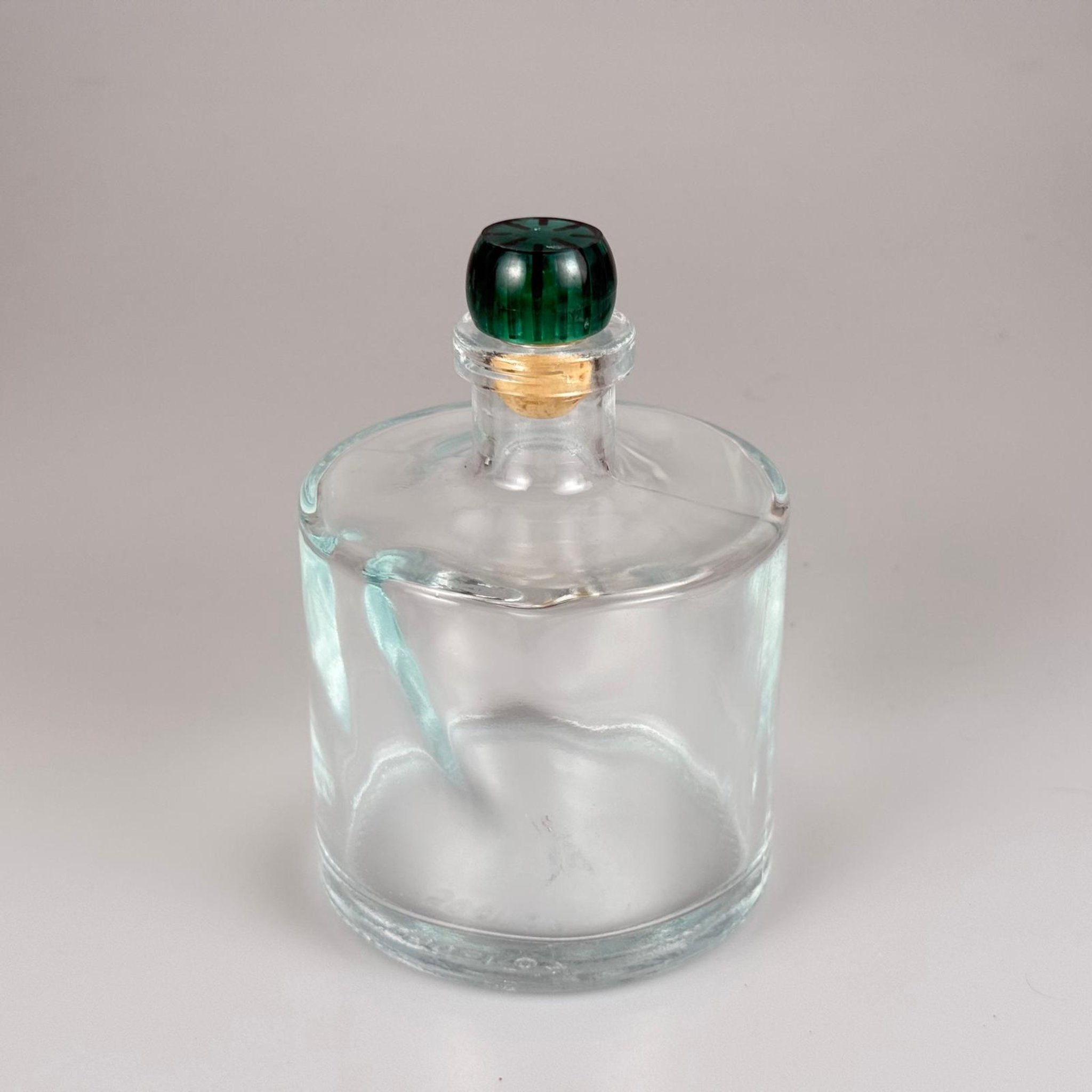 500 CC LÜX ŞİŞE - SİLİNDİR - 500 ML BÜYÜK BOY DİFFUSER ŞİŞE YEŞİL MANTAR TIPALI