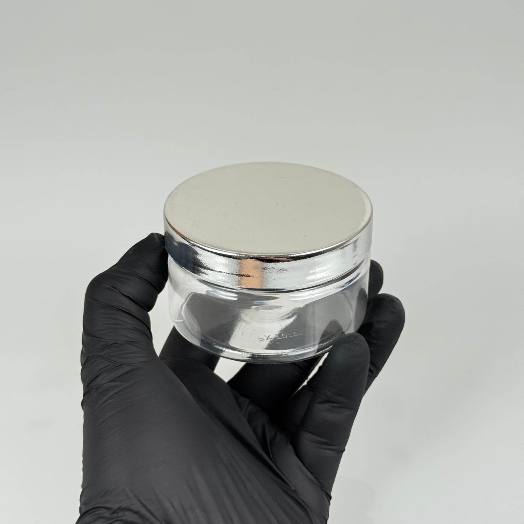 100 ML SERT PET KAVANOZ + GÜMÜŞ KAPLAMALI PLASTİK KAPAK + İÇ TIPA - 100 CC KALIN ŞEFFAF PLASTİK KAVANOZ GÜMÜŞ KAPLAMALI PLASTİK KAPAKLI İÇ TIPALI TAKIM - KREM KAVANOZLARI