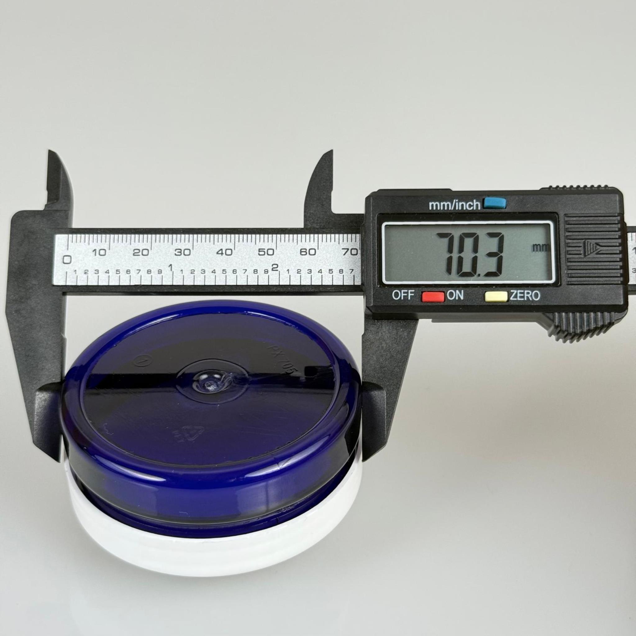 50 ML SERT PET KAVANOZ + BEYAZ PLASTİK KAPAK + İÇ TIPA - 50 CC KALIN MAVİ PLASTİK KAVANOZ BEYAZ PLASTİK KAPAKLI İÇ TIPALI TAKIM - KREM KAVANOZLARI