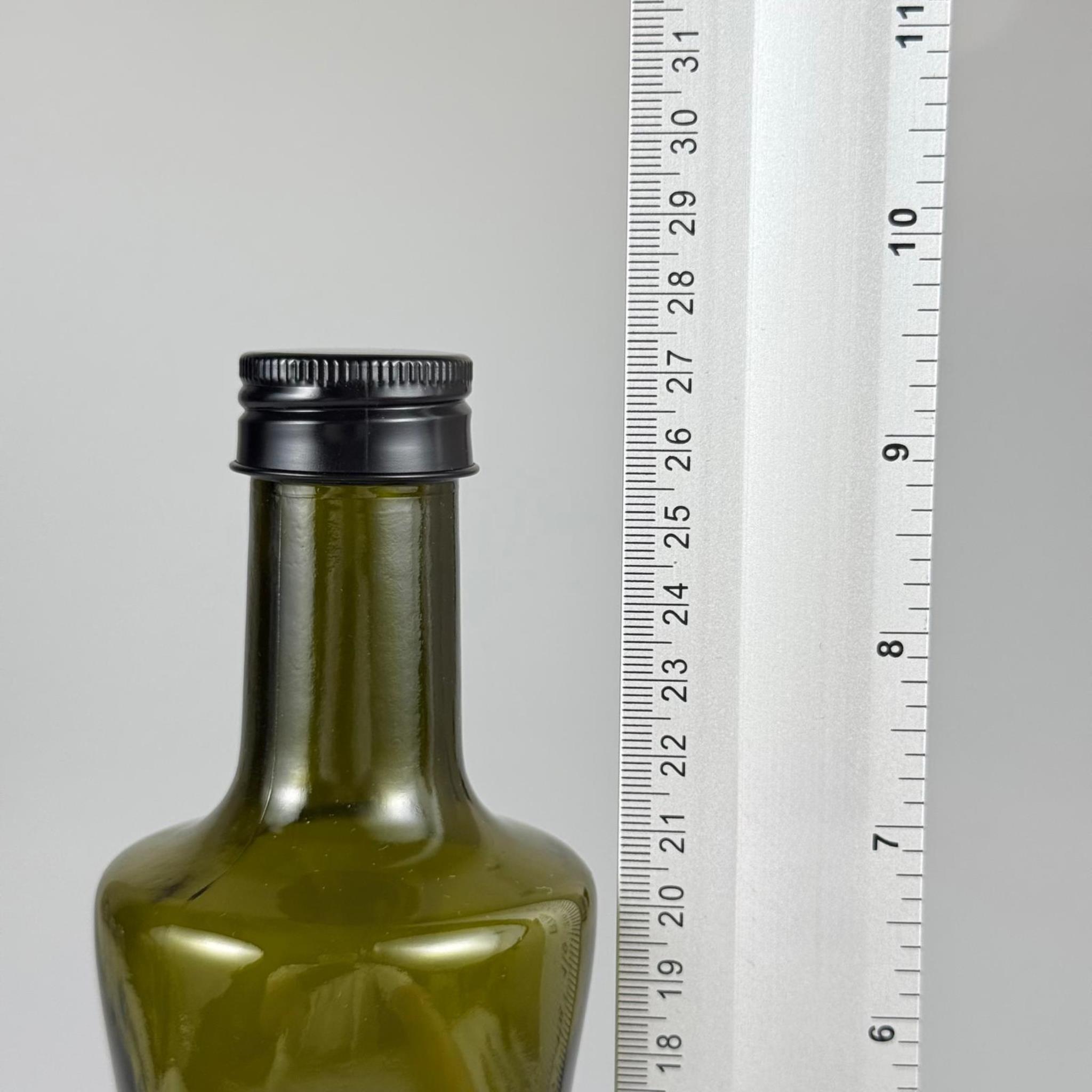 500 CC YEŞİL GEOLİVE CAM ŞİŞE - SİYAH ALÜMİNYUM KAPAKLI - 500 ML OVAL ŞİŞE - GEOLİVE ŞİŞE 500 ML - zeytinyağı için renkli cam şişeleri - Şişecam Stok Kodu: 127050