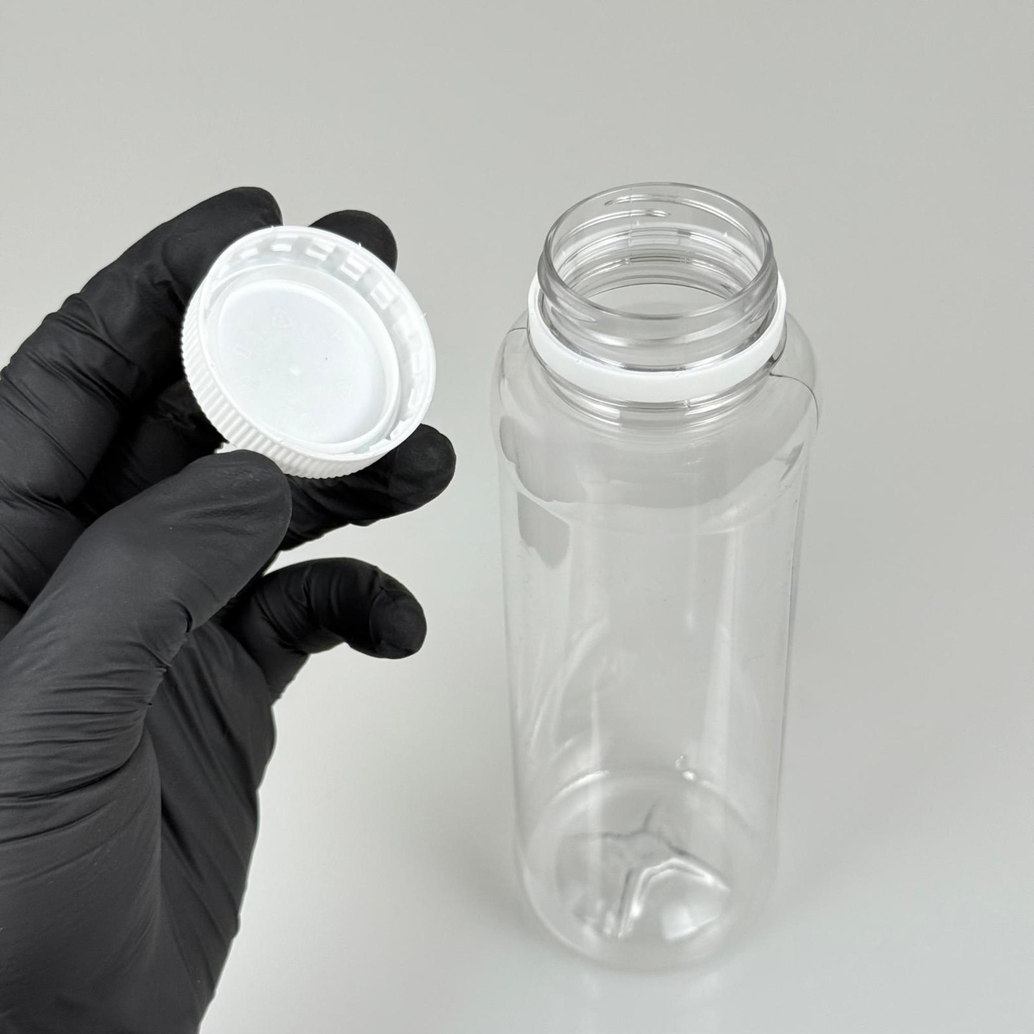 330 CC DÜZ GENİŞ AĞIZLI PET ŞİŞE - KİLİTLİ BEYAZ KAPAKLI - 330 ML DETOKS MEYVE SUYU ŞİŞESİ