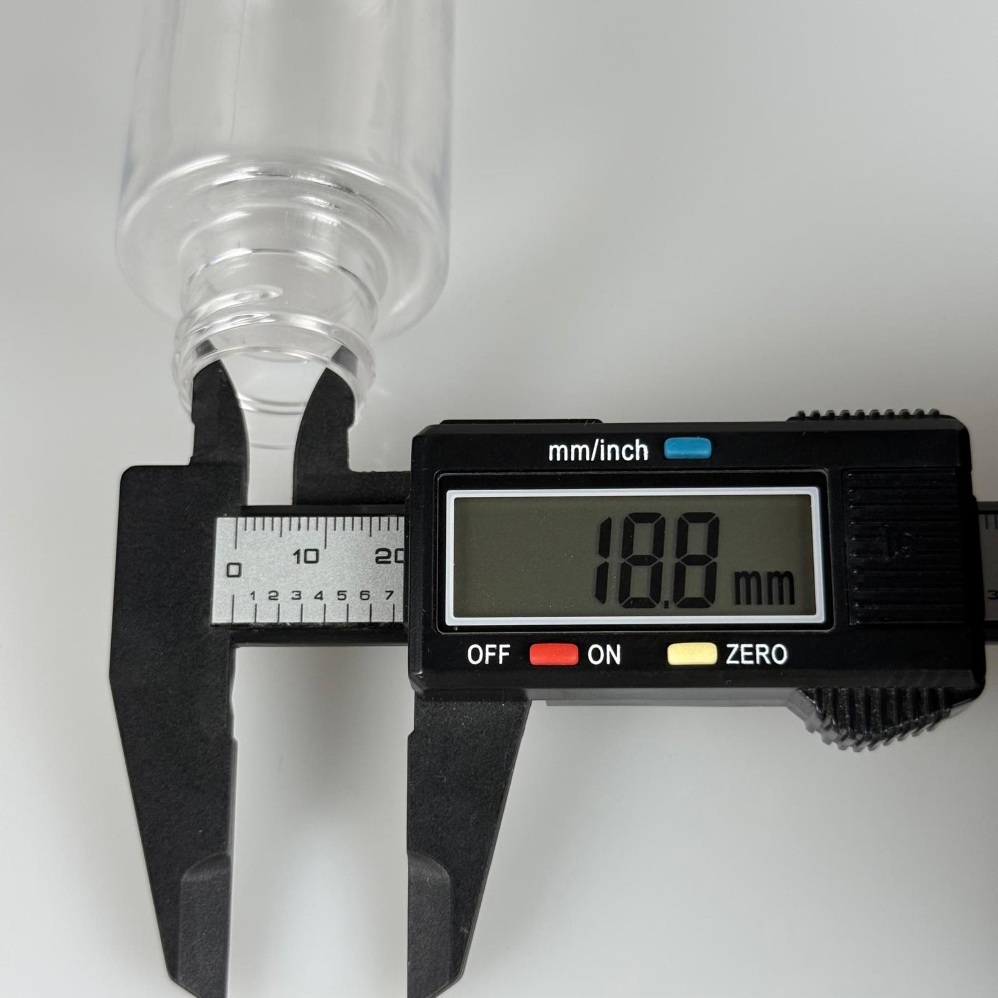 100 CC SİLİNDİR KESKİN KÜT MODEL SERT (17 GR) PET ŞİŞE - KAPAKSIZ - AĞIZ ÇAPI 24 MM - ŞEFFAF