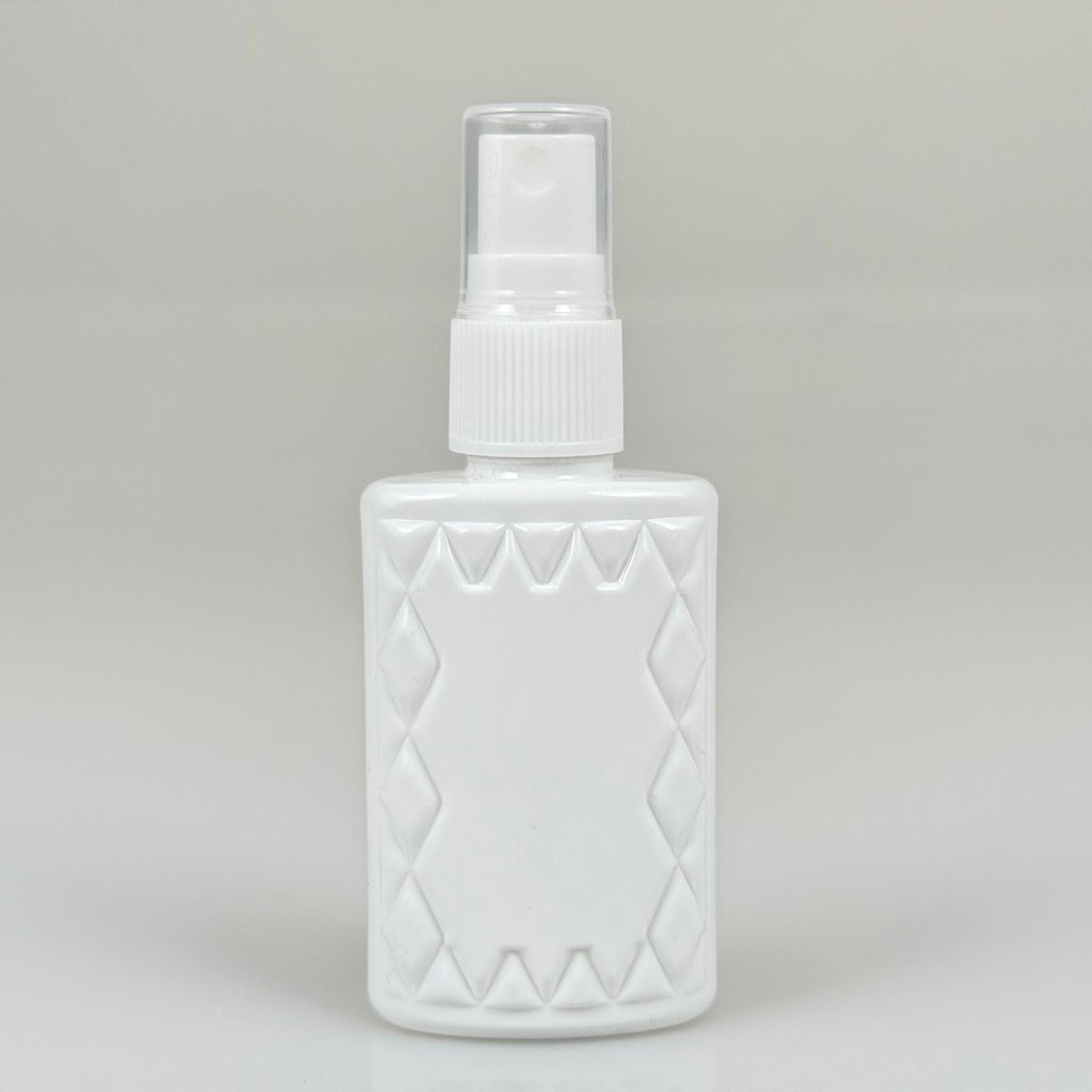 50 CC BEYAZ PET KÖŞELİ PARFÜM ŞİŞESİ  - BEYAZ SPREYLİ - 50 ML PLASTİK PARFÜM - KOLONYA ŞİŞESİ