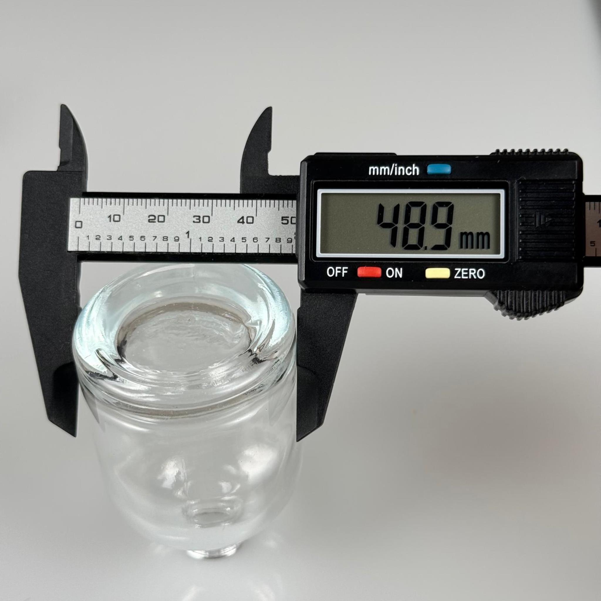 50 CC KALIN DİPLİ TOMBUL CAM ŞİŞE - 20 MM GEÇME AĞIZ + SİYAH KAPAKLI TAKIM