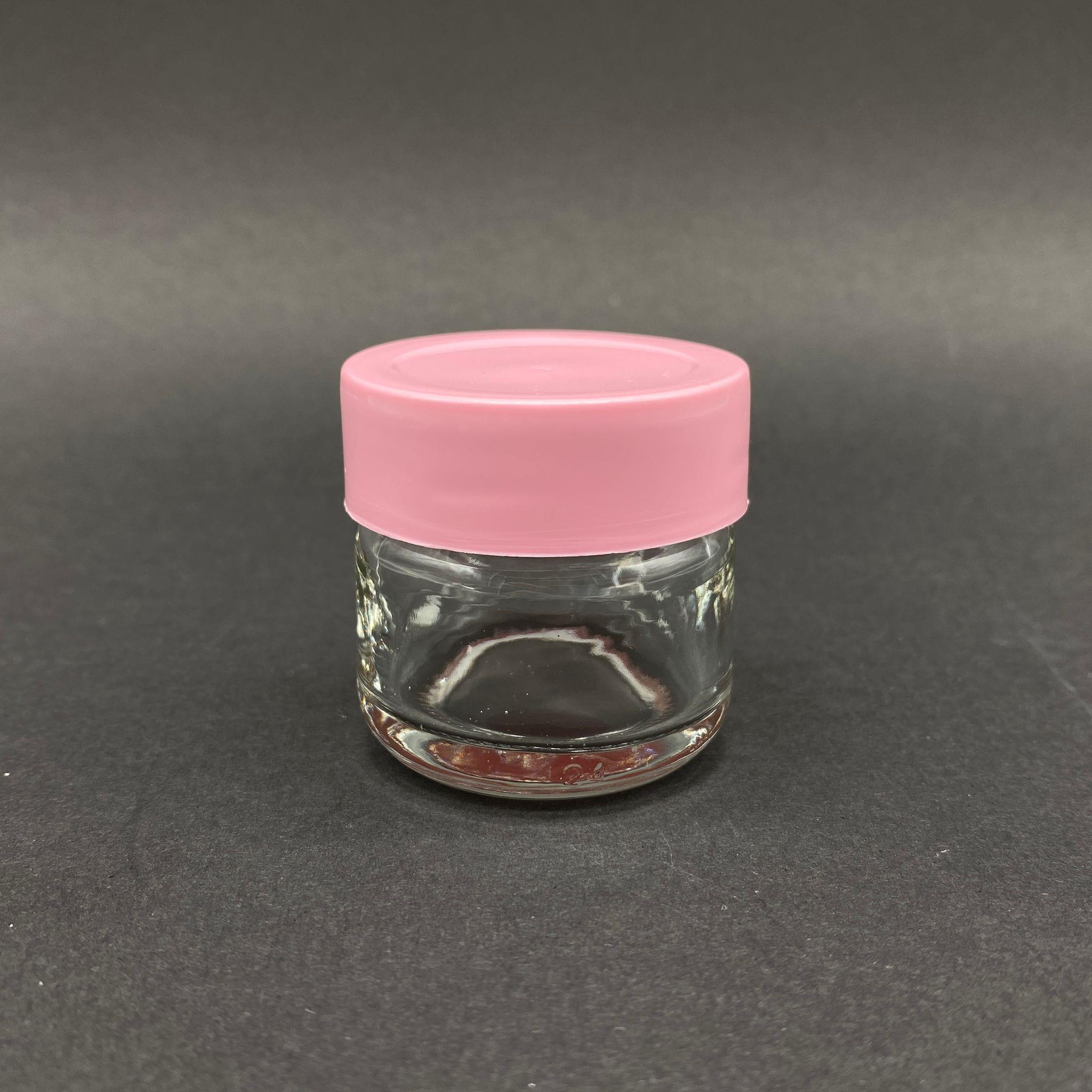 29 CC CAM KAVANOZ - PEMBE PLASTİK KAPAKLI - 29 ML CAM KAVANOZ
