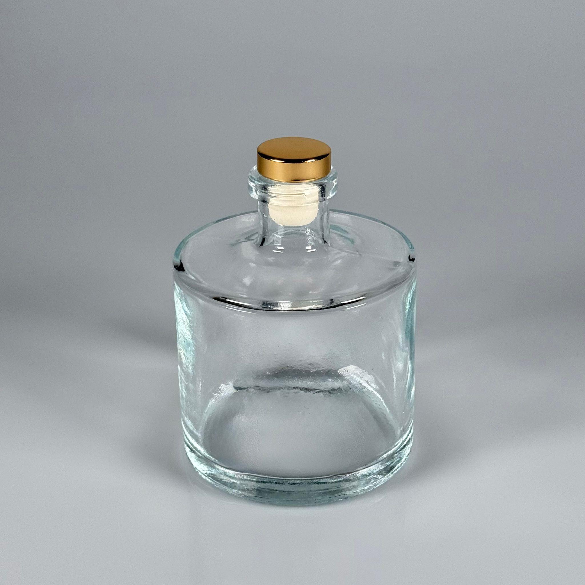 500 CC LÜX ŞİŞE - SİLİNDİR - 500 ML BÜYÜK BOY DİFFUSER ŞİŞE GOLD MANTAR TIPALI